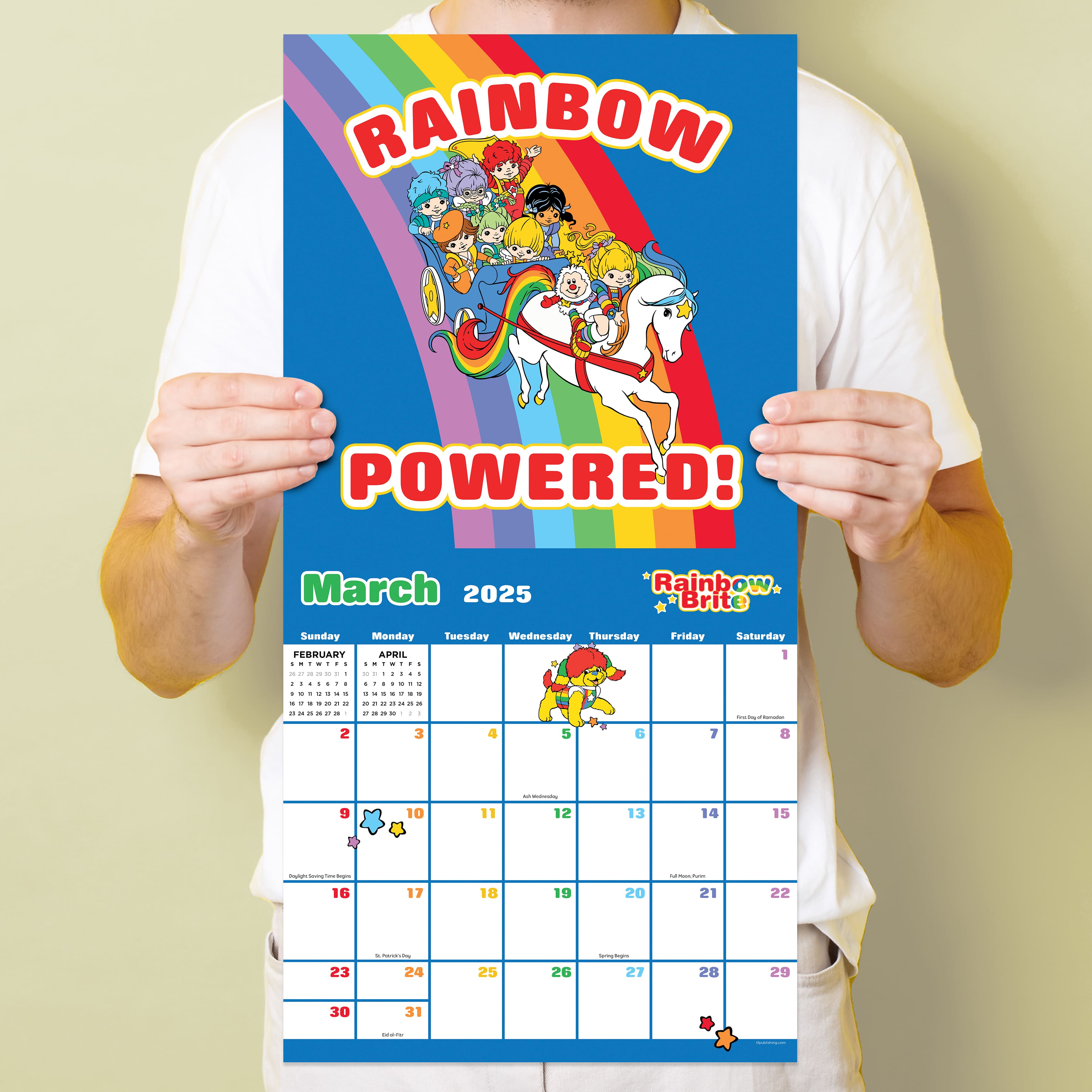 TF Publishing 2025 Rainbow Brite Wall Calendar