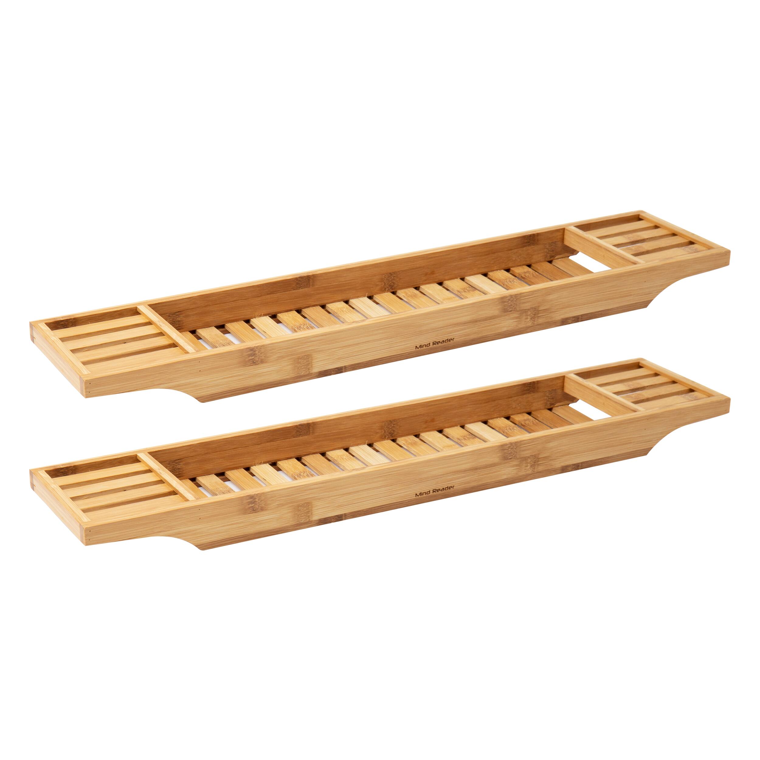 Mind Reader Bali Collection 27.5" Luxury Bamboo Bath Caddies, 2ct.