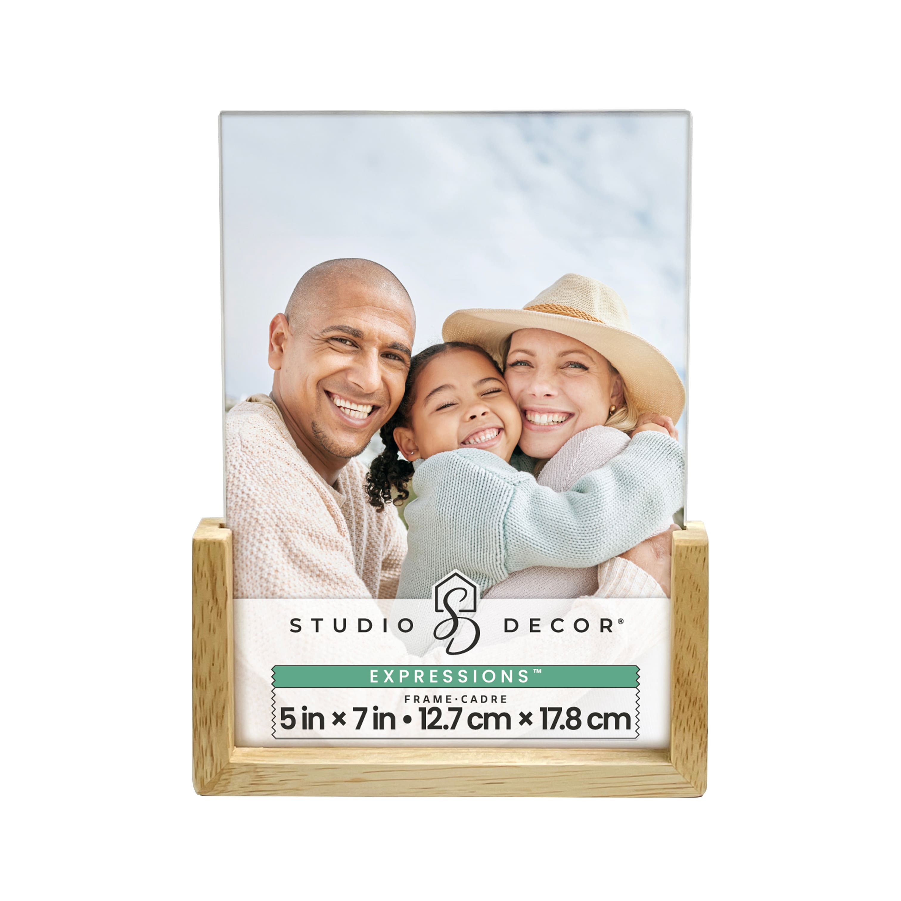 Expressions™ Clear Plastic Frame with Wood Base by Studio Décor®