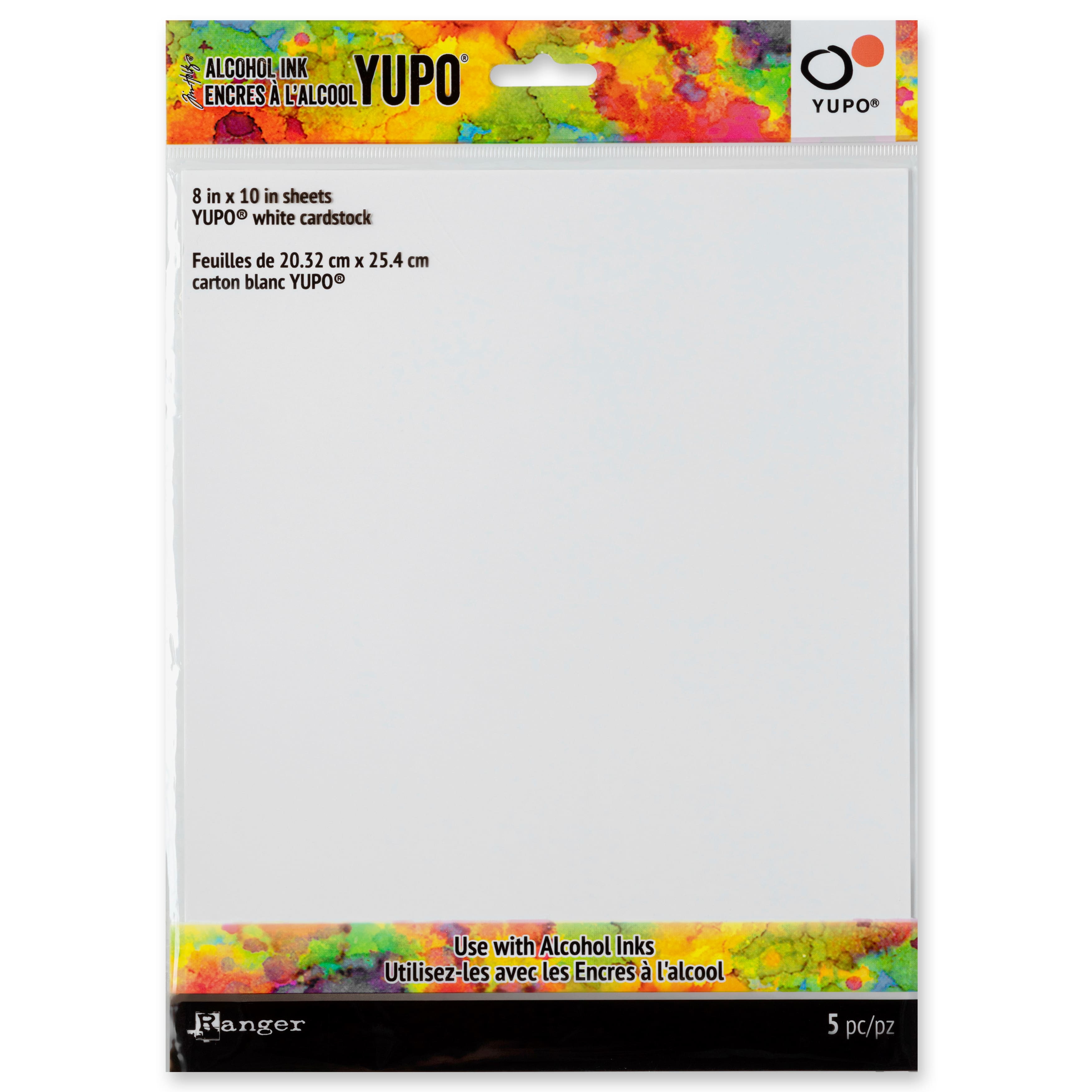 6 Packs: 10 ct. (60 total) Ranger Tim Holtz® Alcohol Ink YUPO® White Cardstock