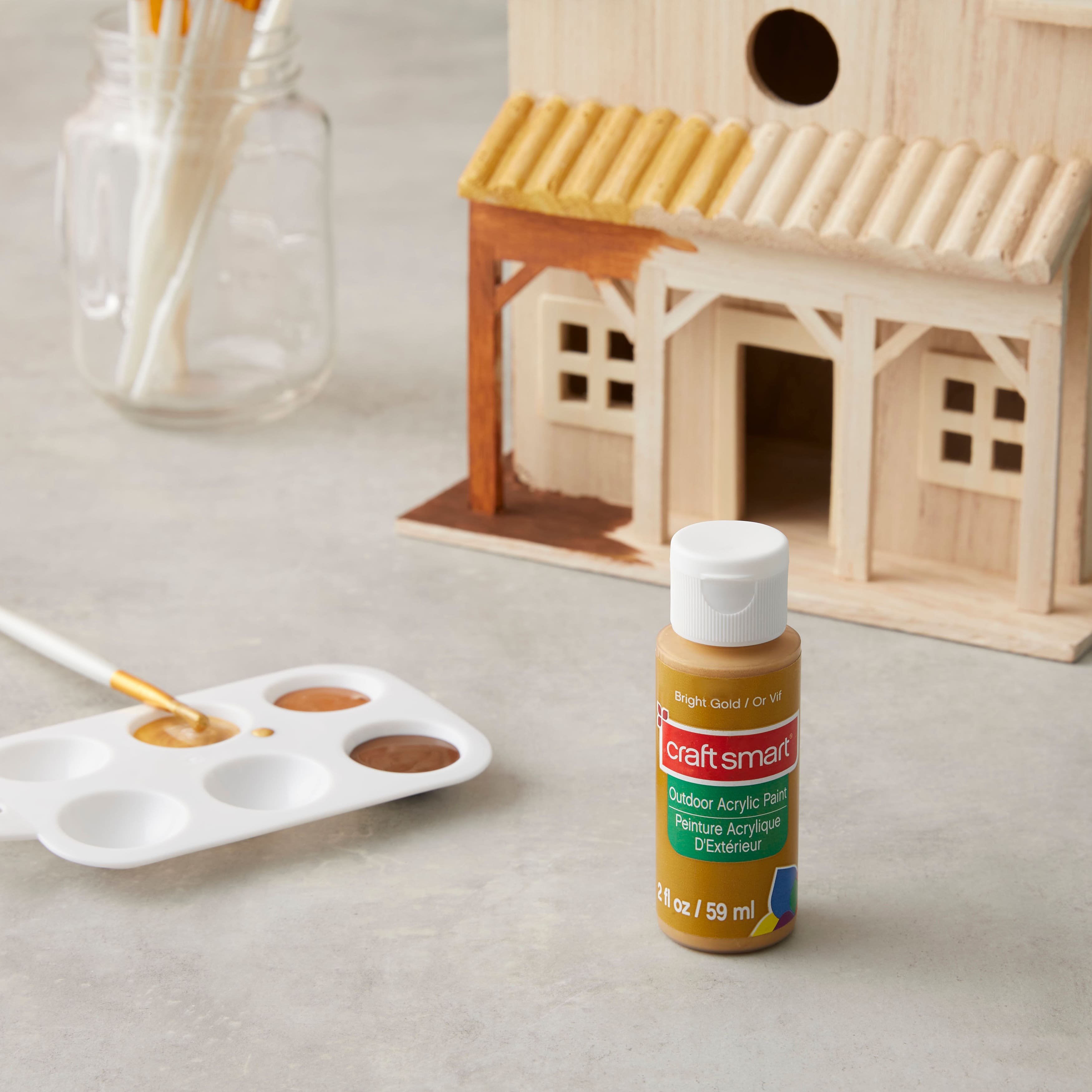 12 Pack: Metallic Outdoor Acrylic Paint by Craft Smart®, 2oz.