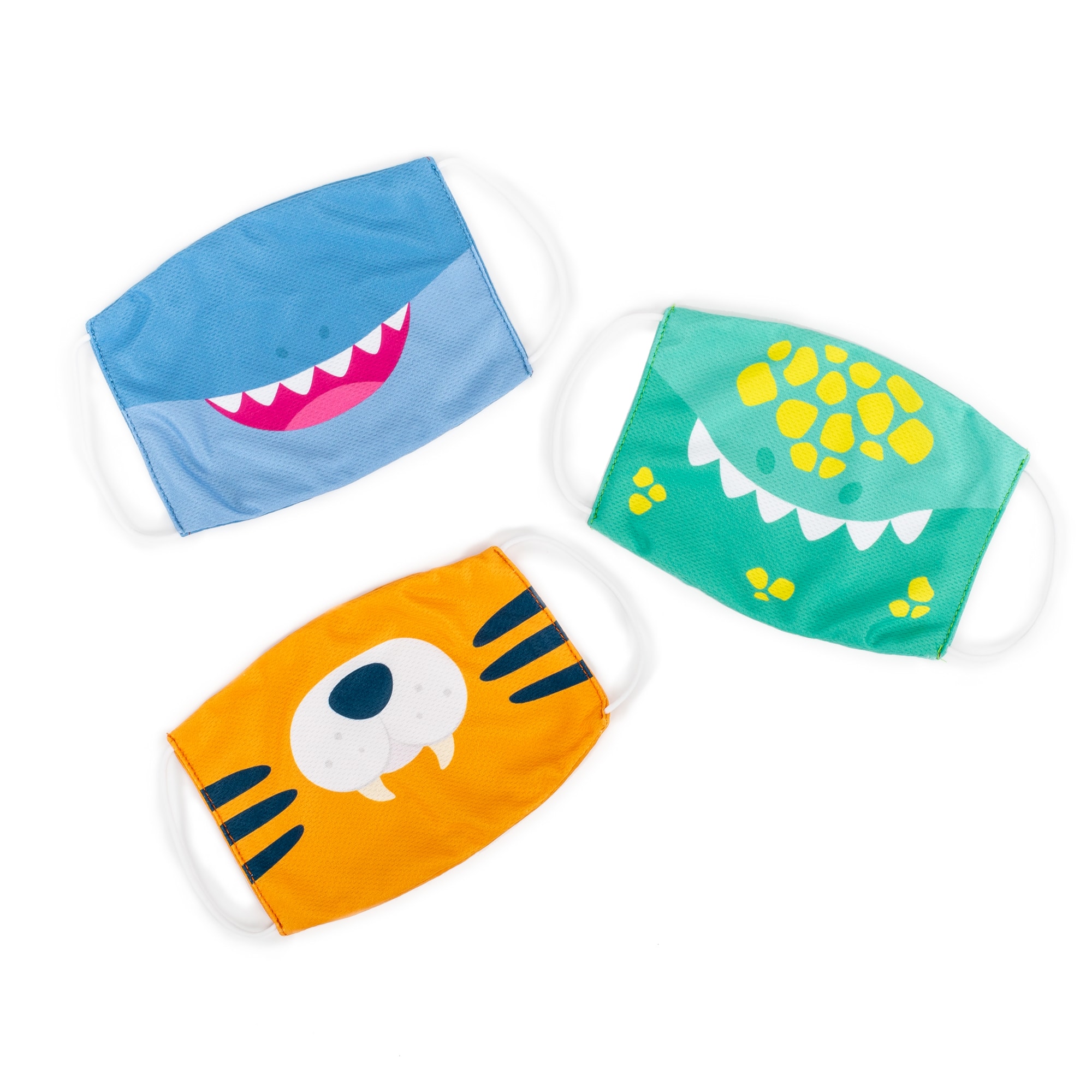 Educational Insights Dino Tiger Shark Kids Face Masks, 3ct.