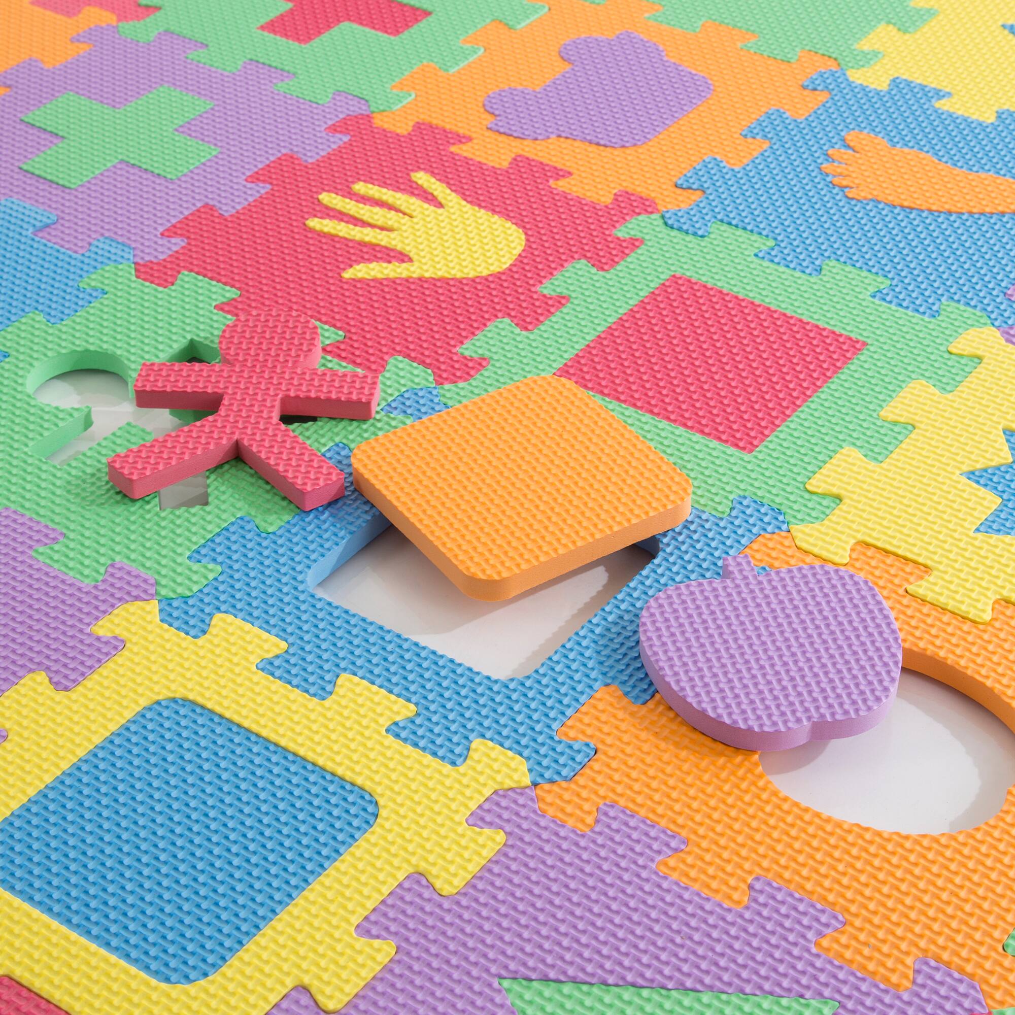 Toy Time Interlocking Foam Tile Play Mat with Shapes