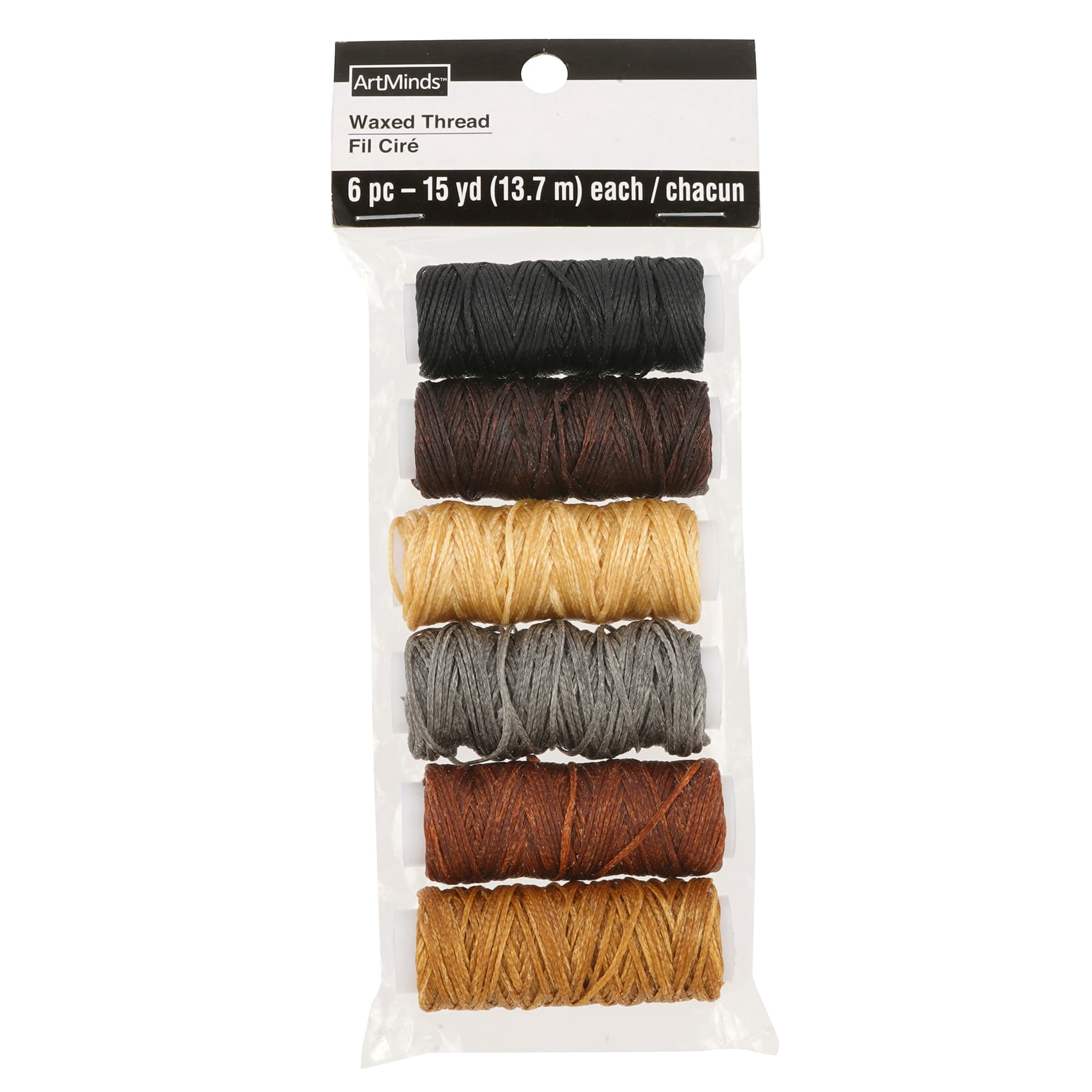 6 Pack: Neutral Waxed Thread Pack by ArtMinds™