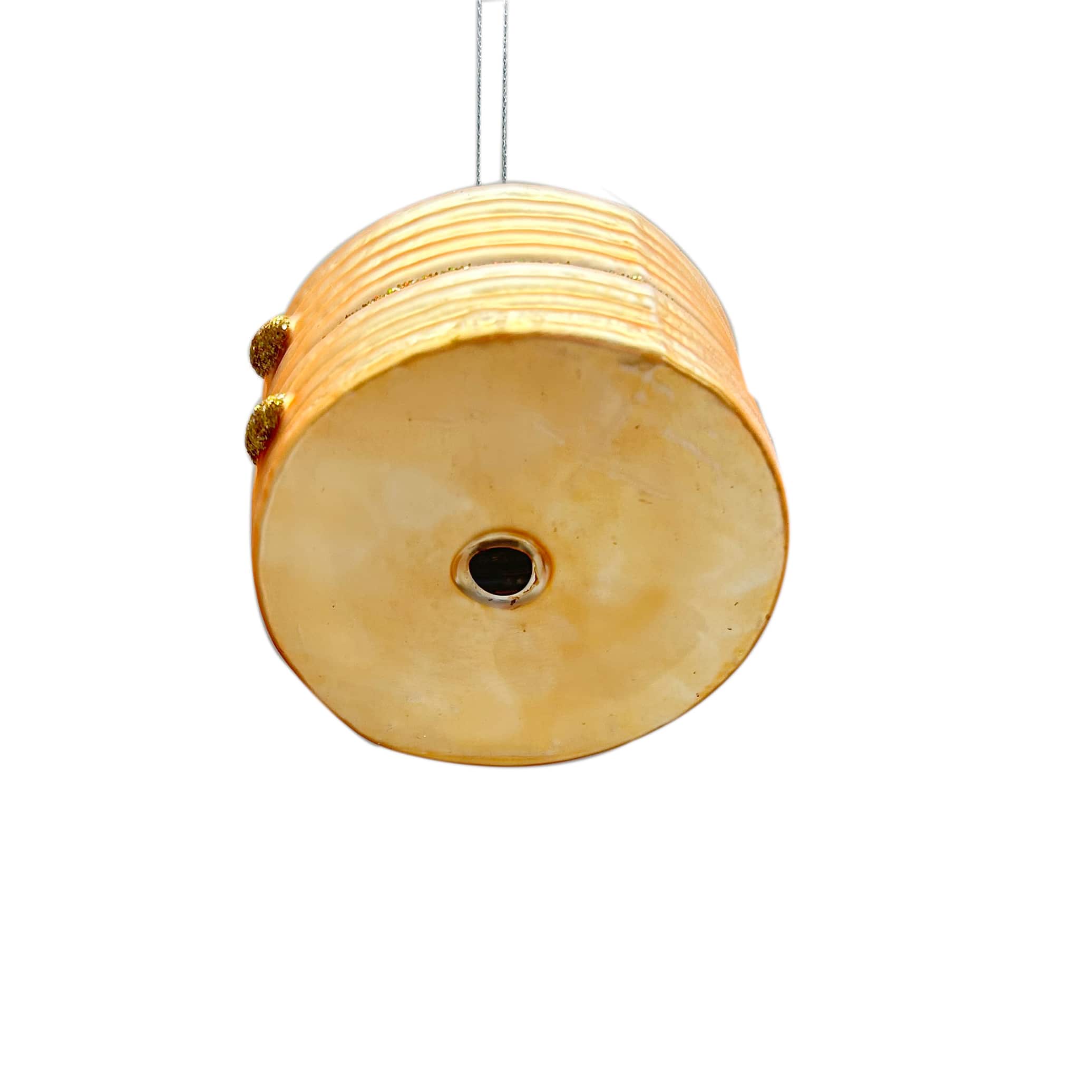 3.25&#x22; Gold &#x26; White Dim Sum Glass Ornament by Ashland&#xAE;