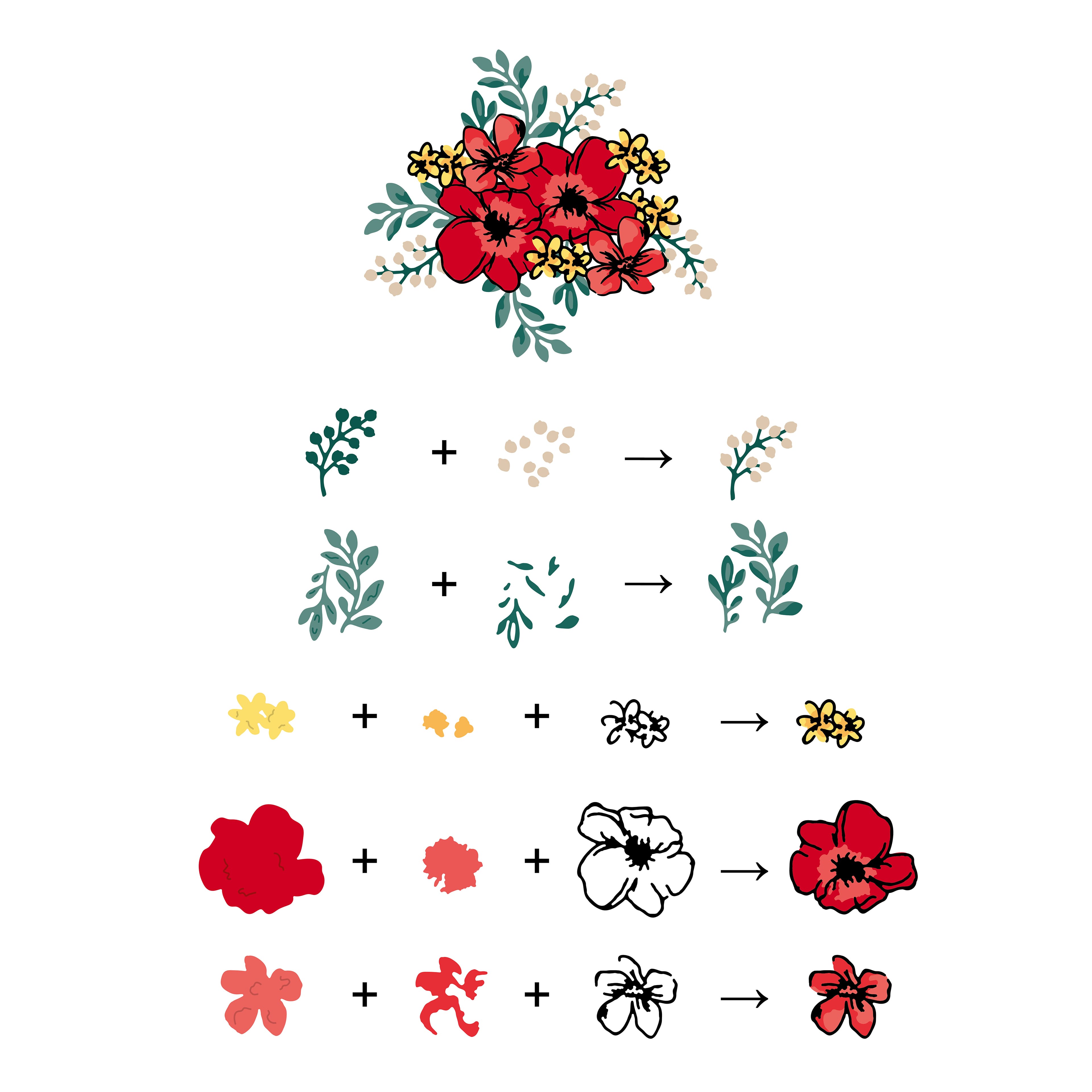 6 Pack: Poppy Flowers Layering Die Set by Recollections™