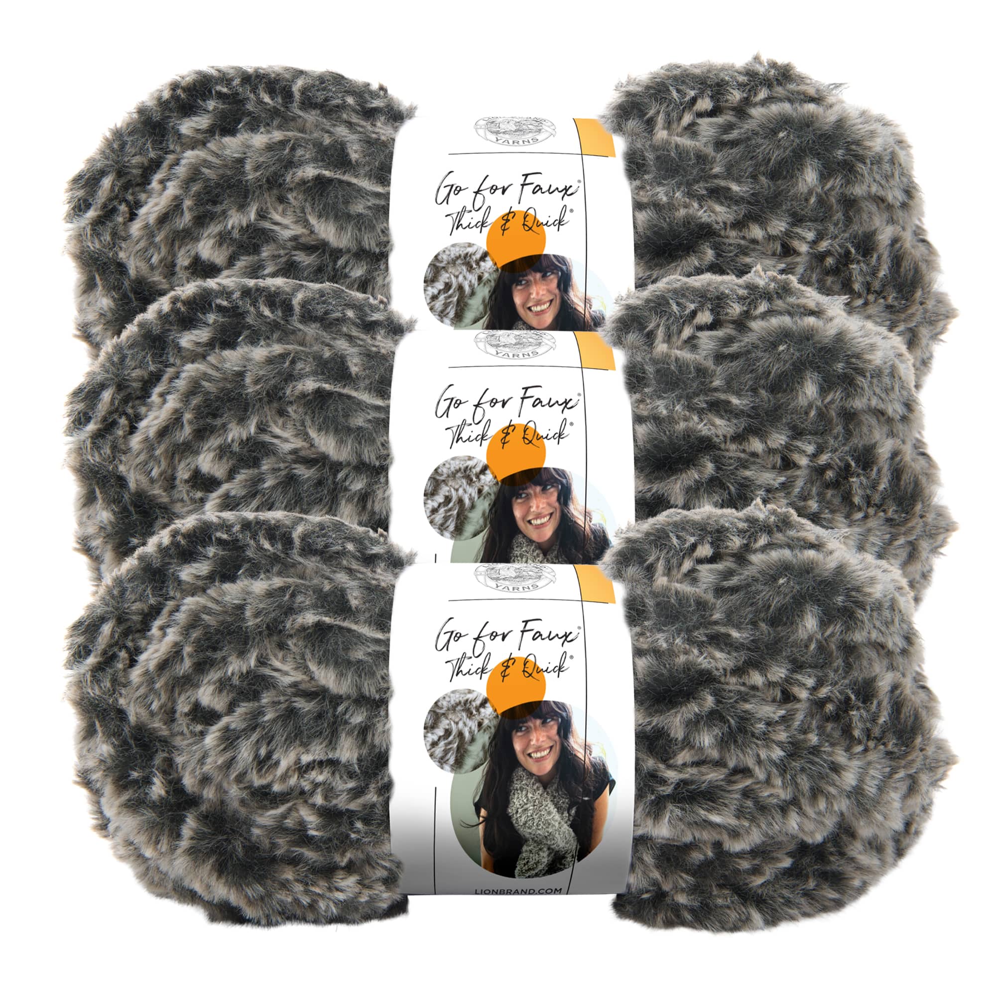 3 ct Lion Brand Go for Fleece Sherpa Yarn in Honey | 6.5 | Michaels