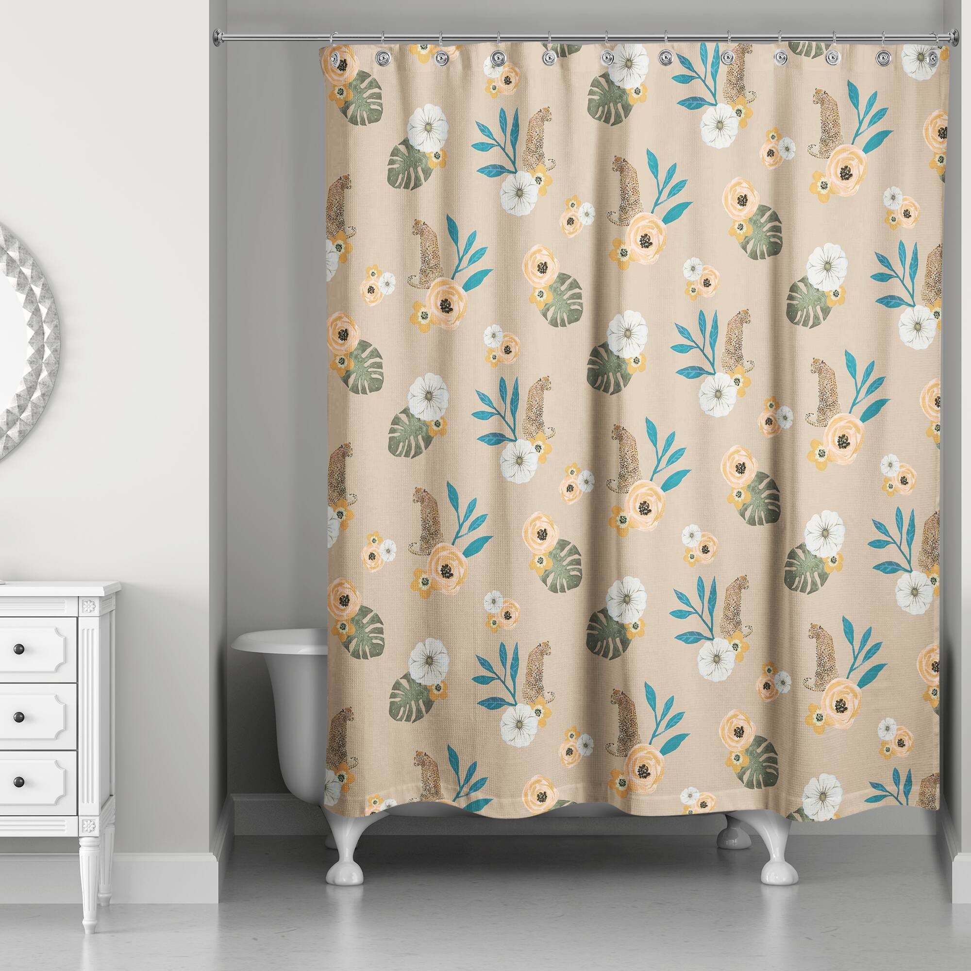 Tropical Jag Shower Curtain