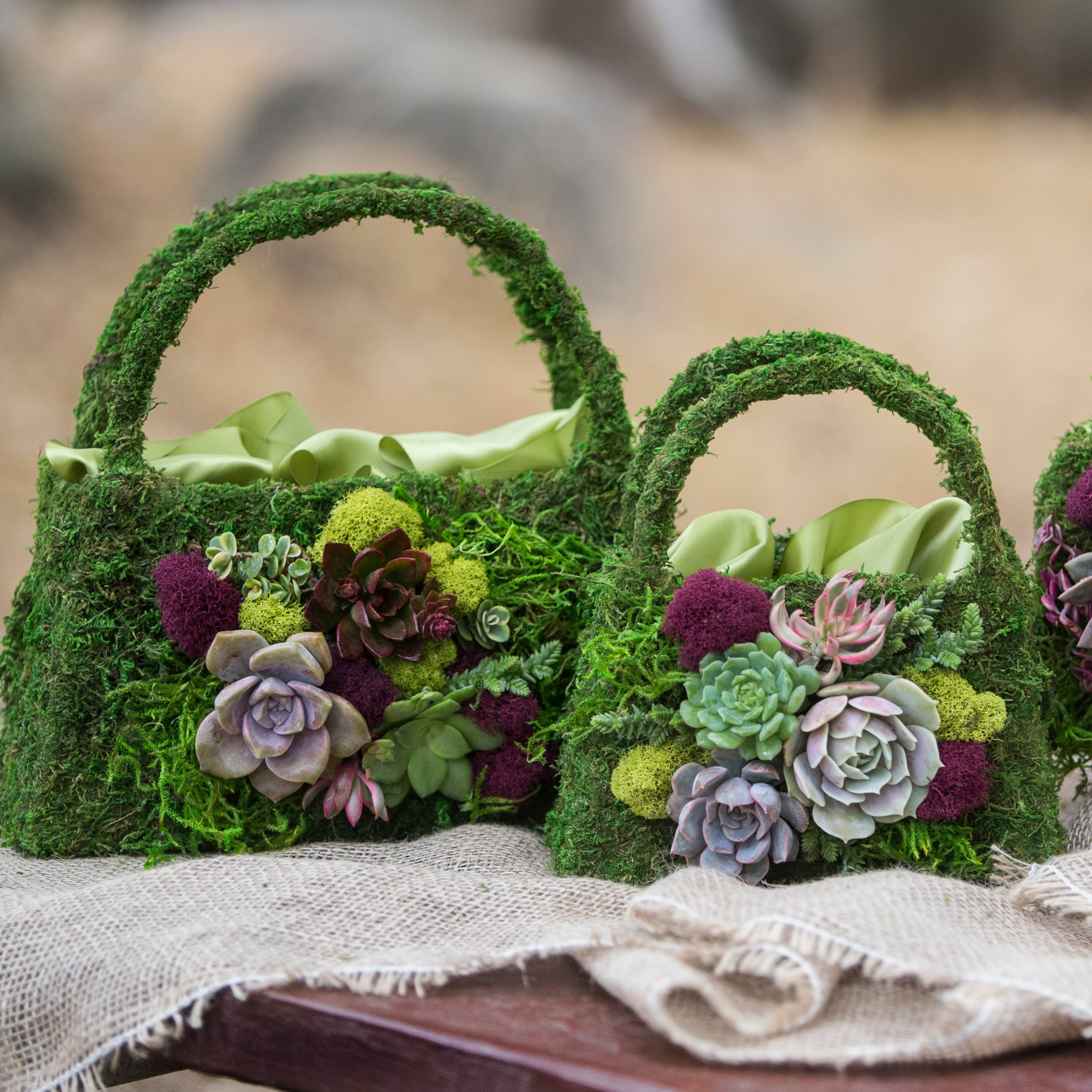 Moss Purse Flower Arrangements Best Flower Site
