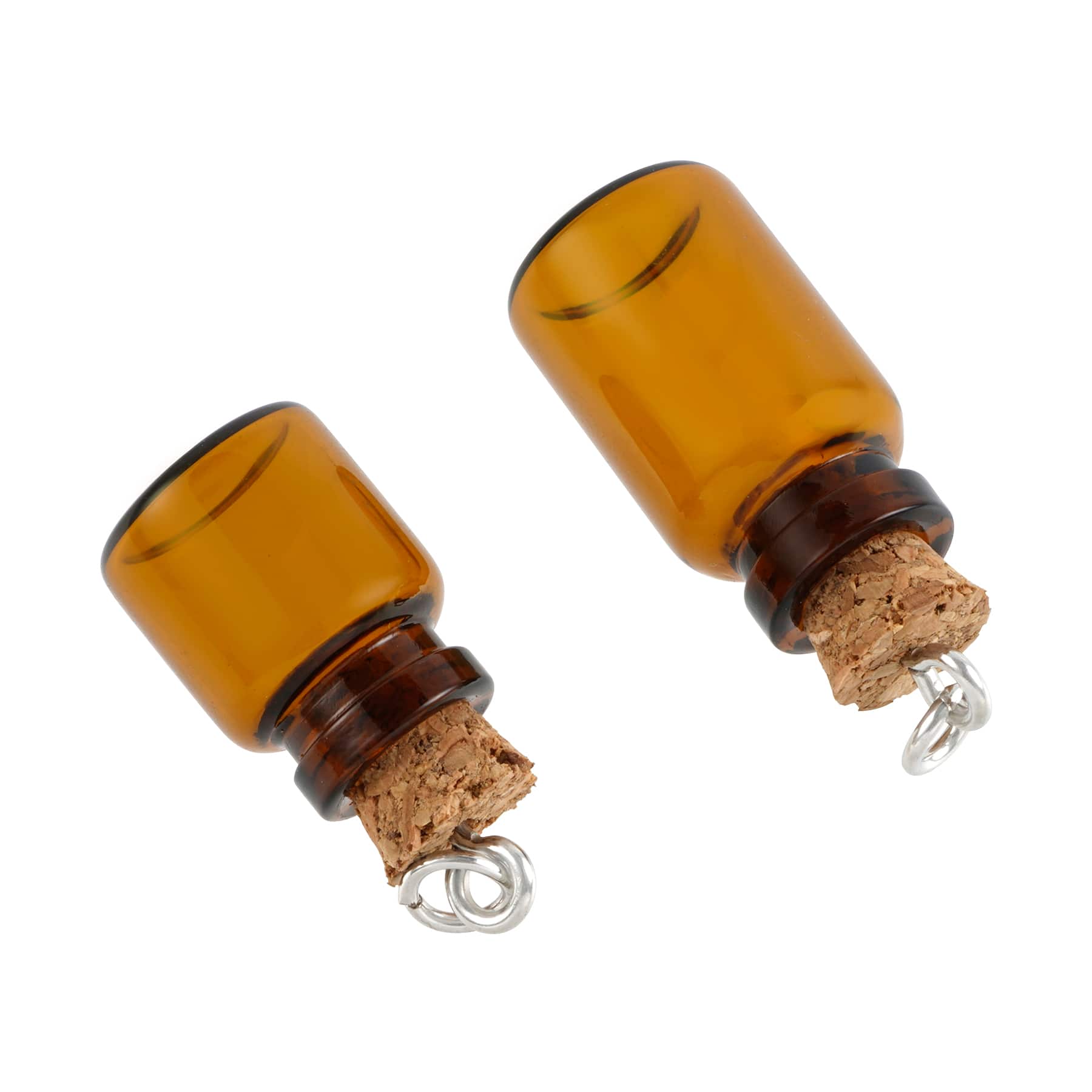 12 Packs: 4 ct. (48 total) Found Objects Brown Glass Bottle Charms by Bead Landing™