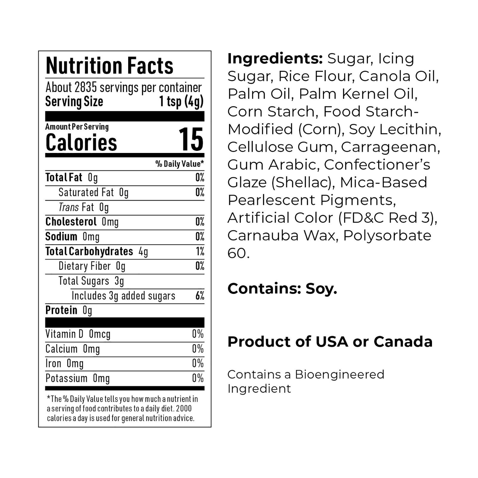 AC Food Crafting 12mm Bulk Pearlized Sequin Sprinkles, 25lb.