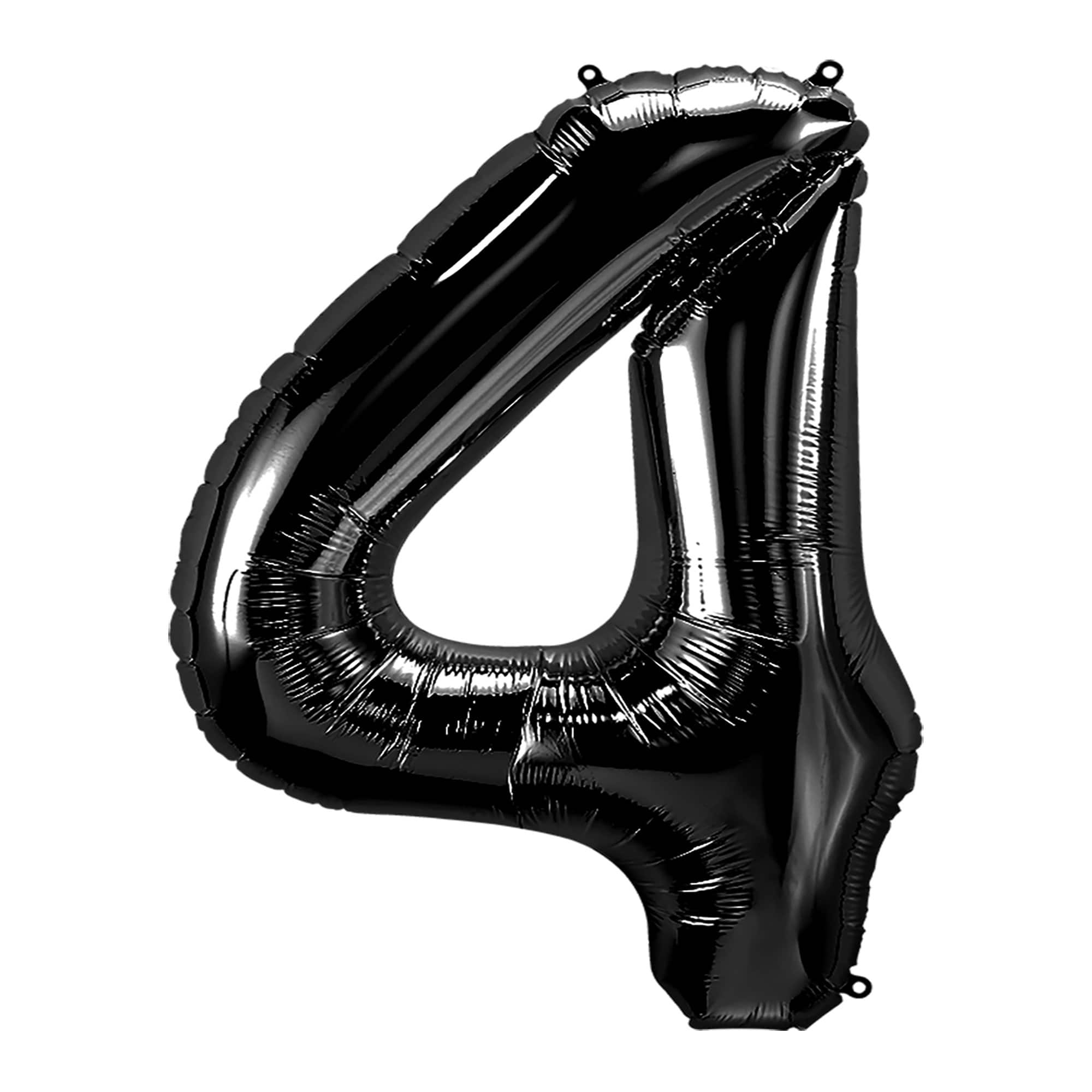 34&#x22; Black Number Foil Balloon