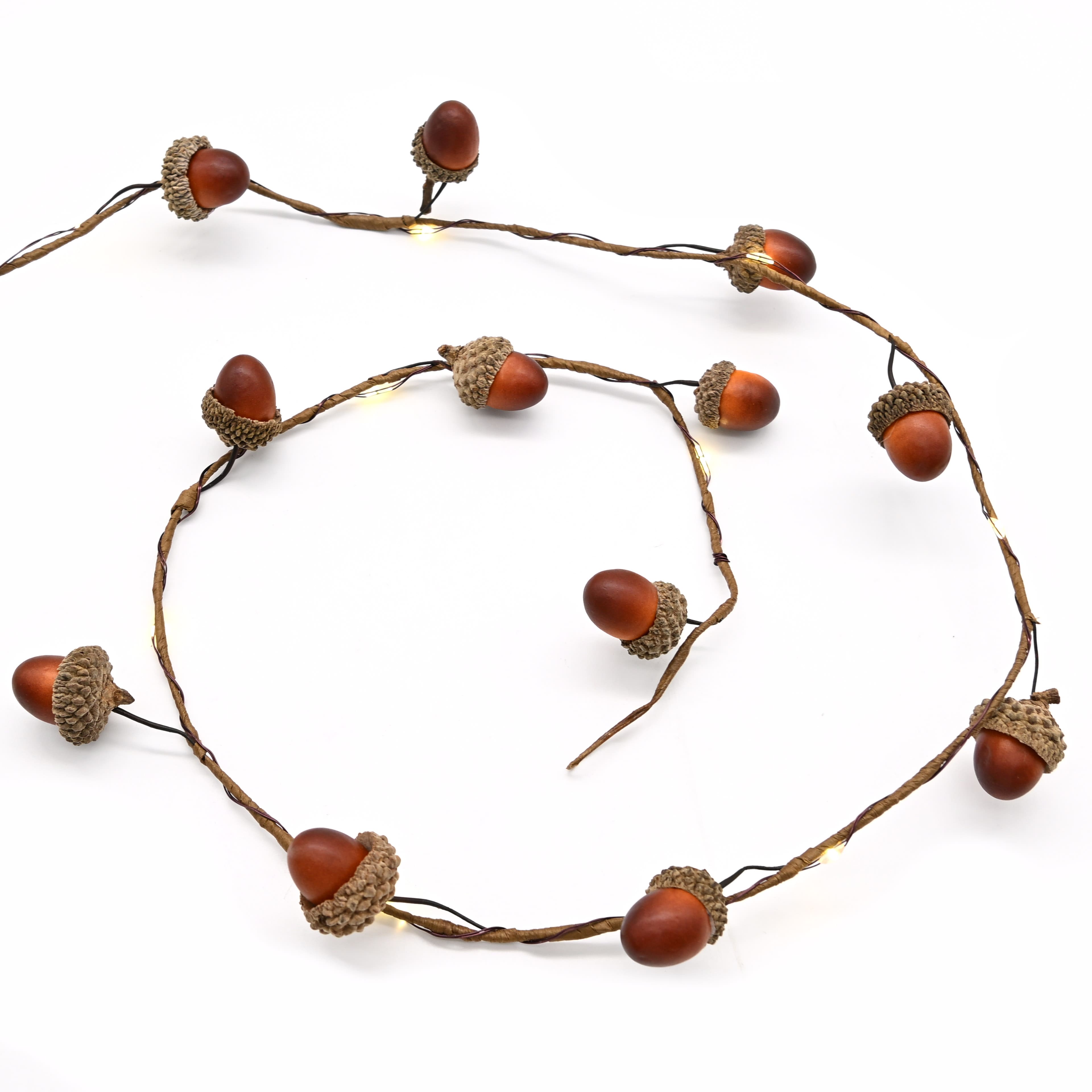 18ct. Warm White LED Brown Acorn String Lights by Ashland®