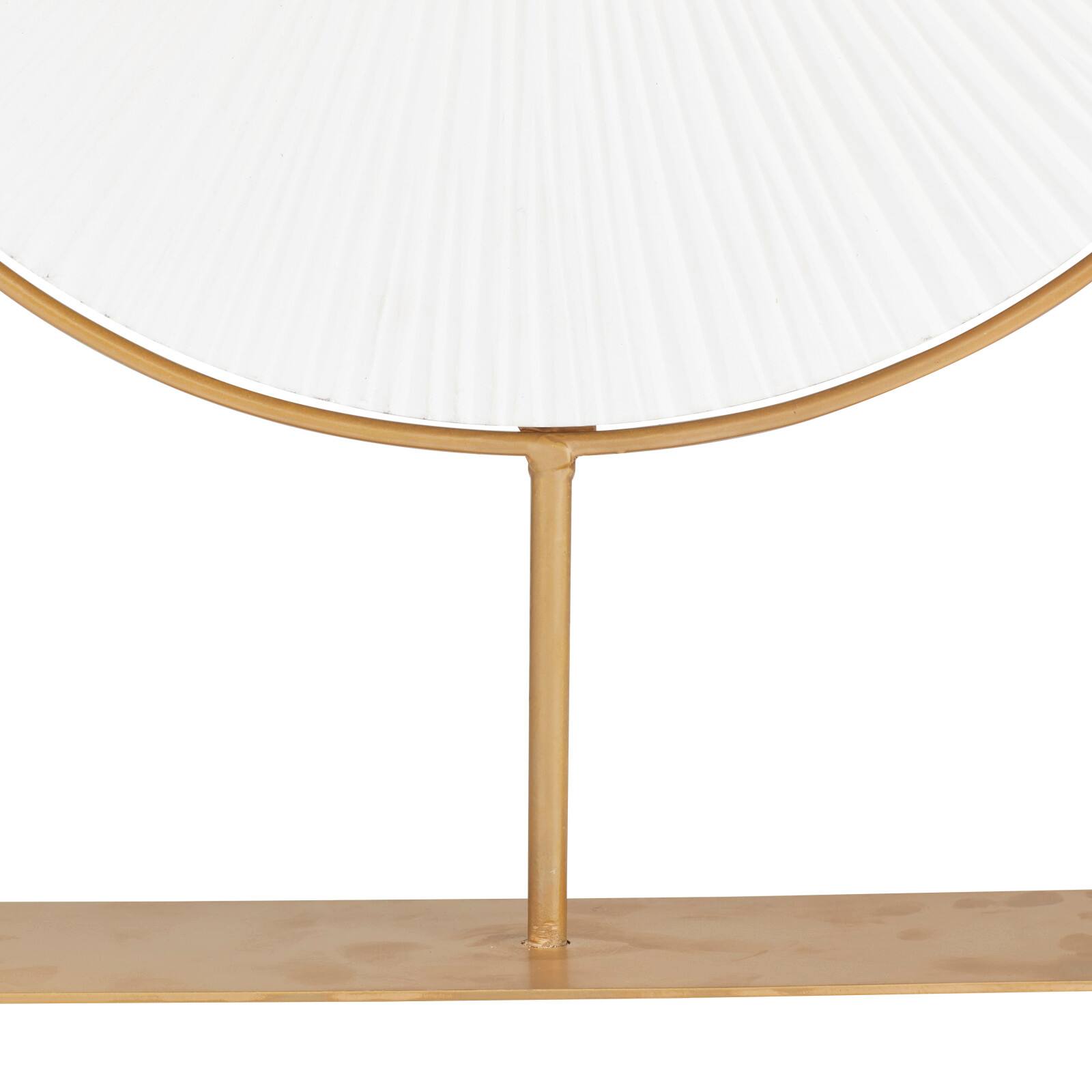 White Iron Contemporary Sculpture, 18" x 18" x 4"