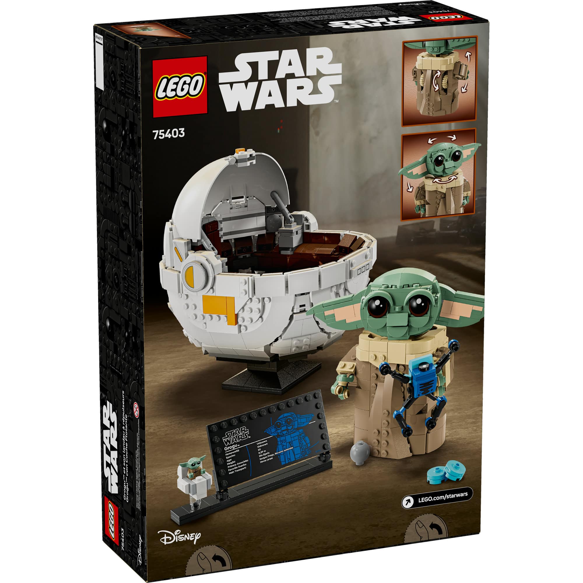 LEGO® Star Wars: The Mandalorian™ Grogu™ with Hover Pram, Buildable Figure 75403