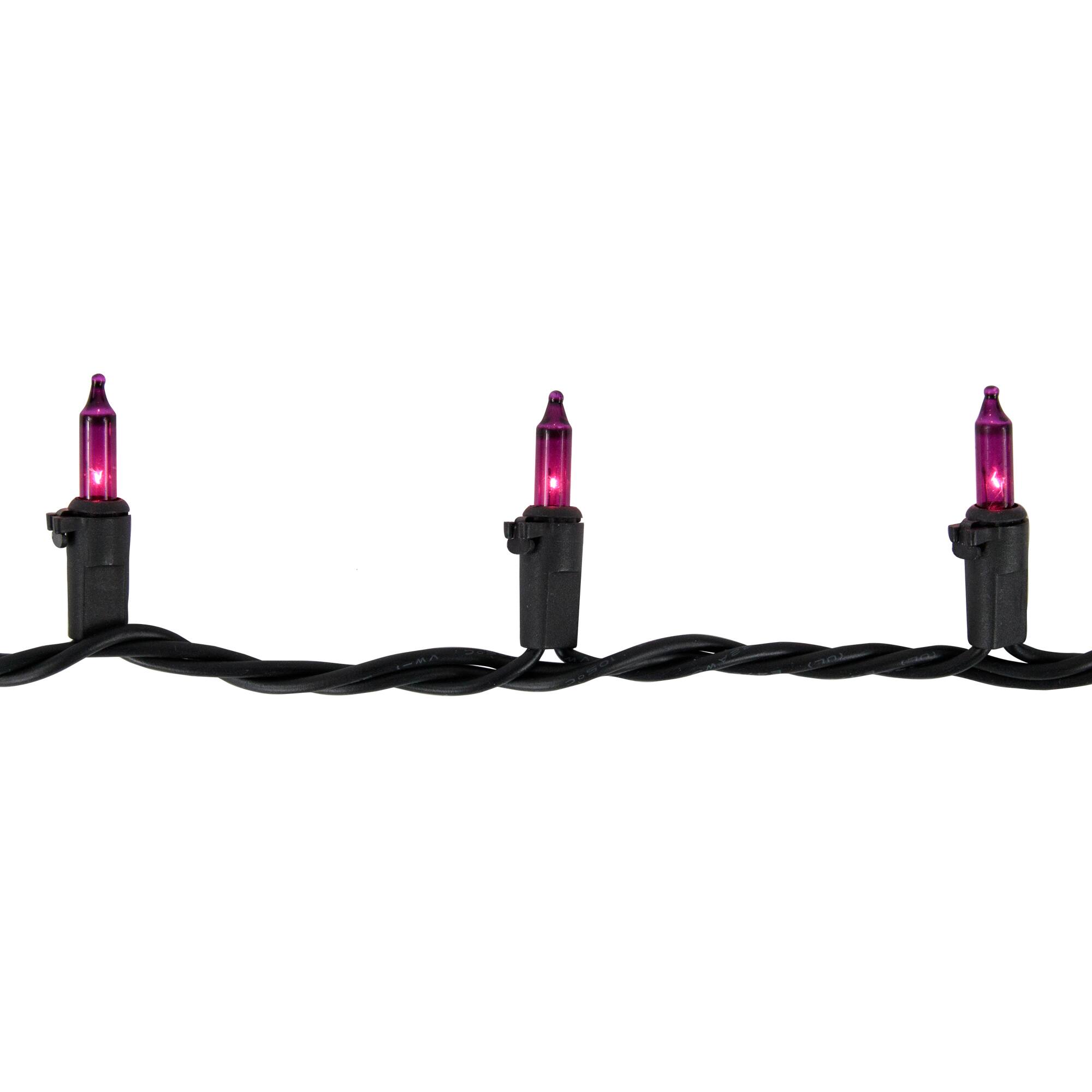 100ct. Mini Christmas String Lights with Black Wire