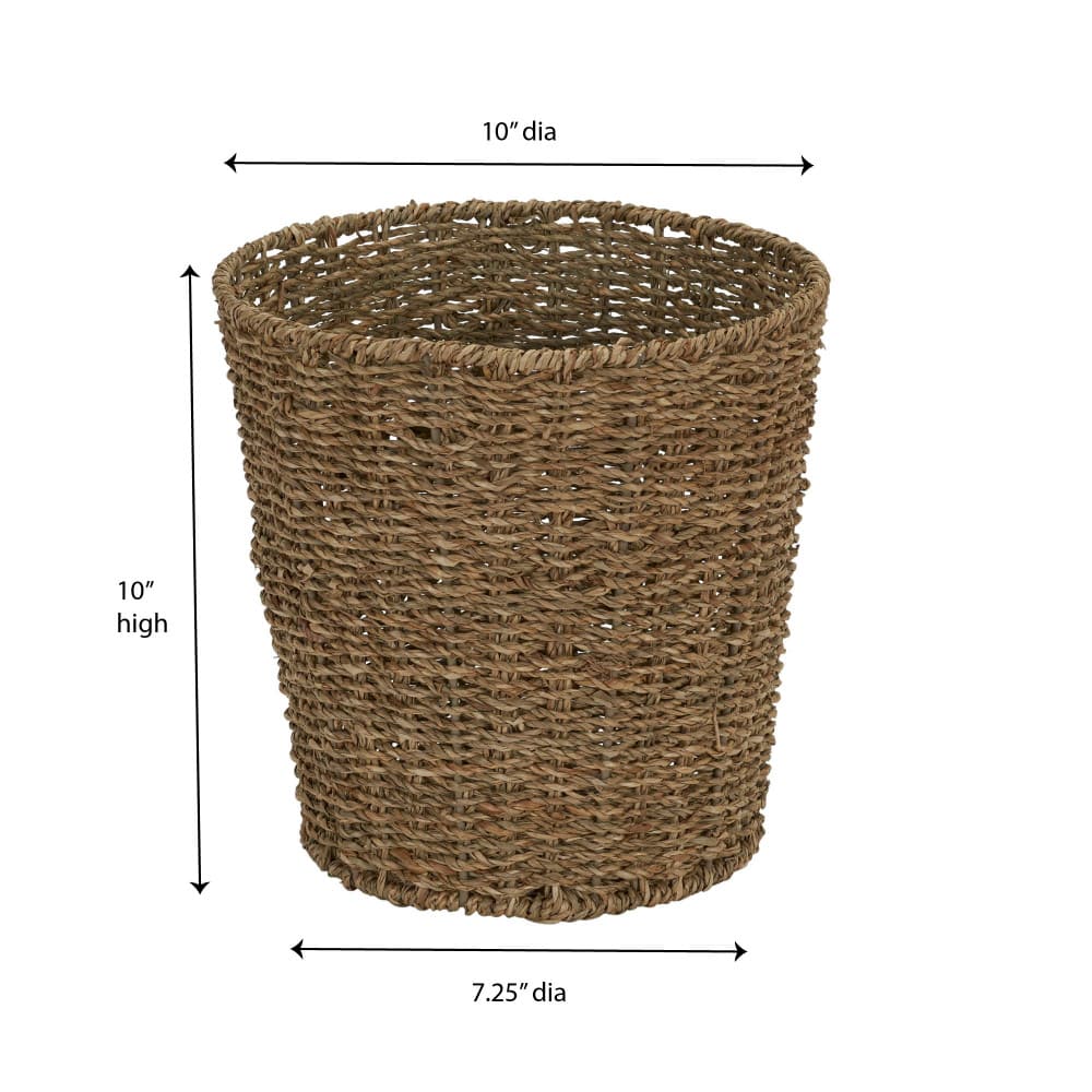 Household Essentials Seagrass Wicker Waste Basket