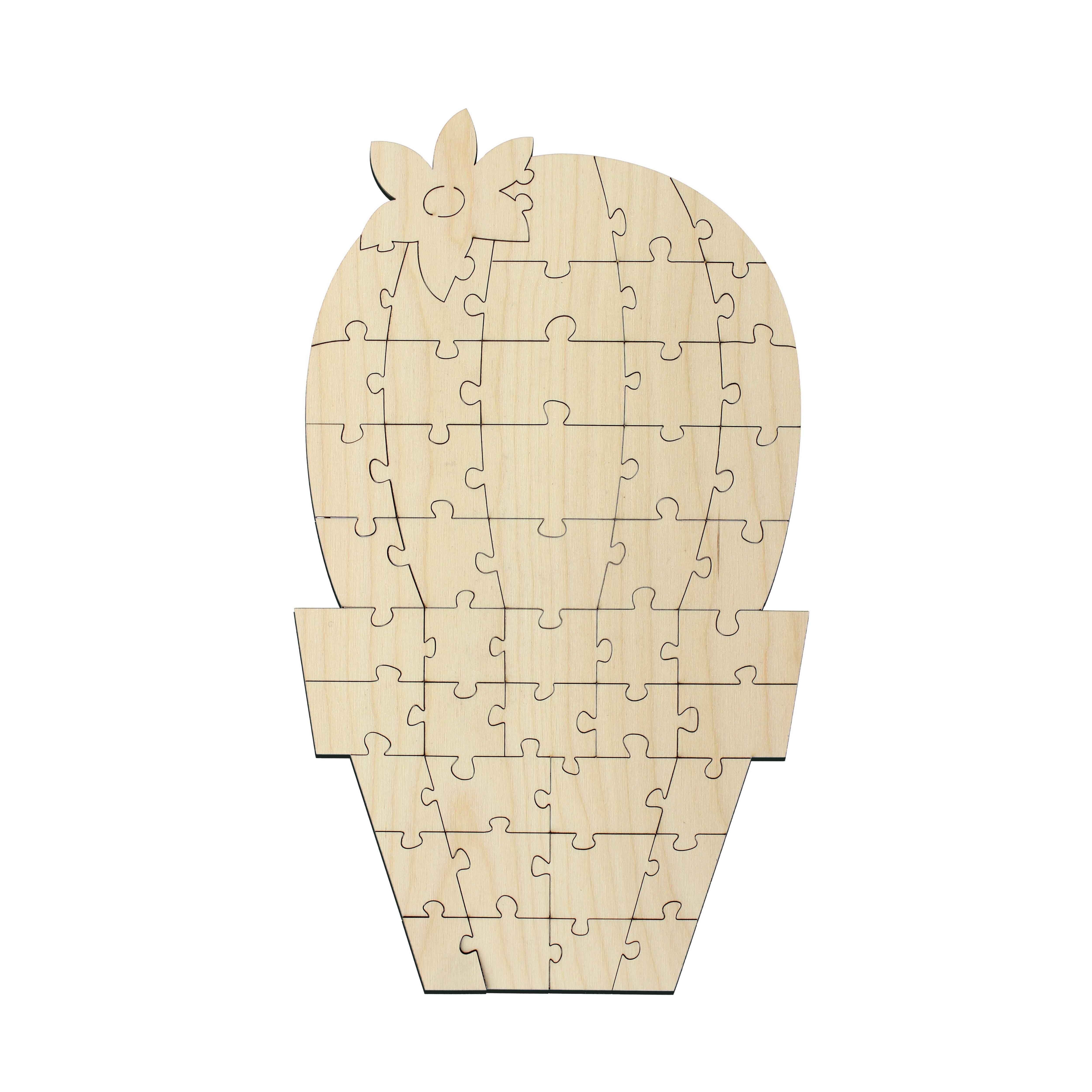Leisure Arts&#xAE; Large Cactus D.I.Y. Wood Puzzle