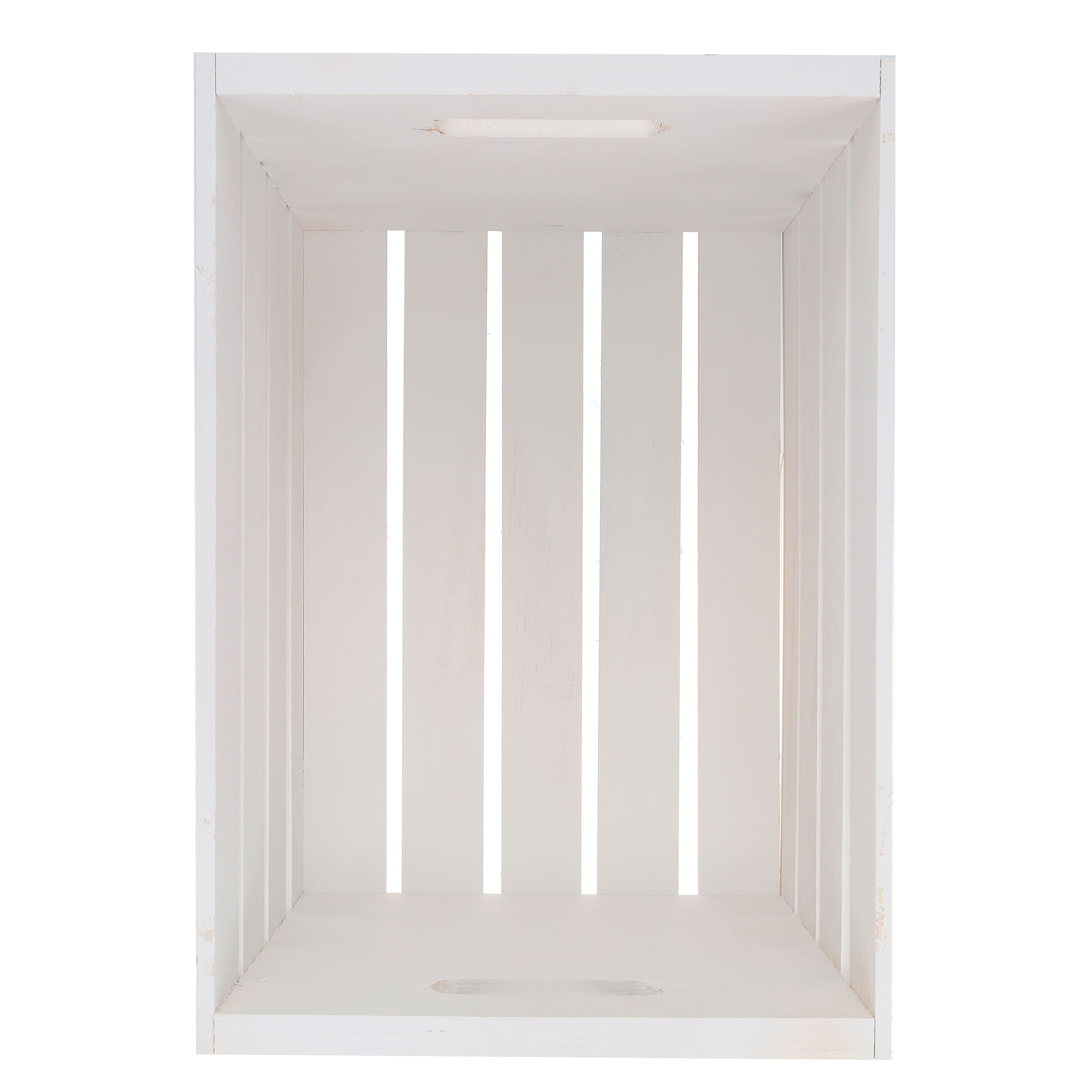 6 Pack: Whitewashed Wood Crate by Make Market®