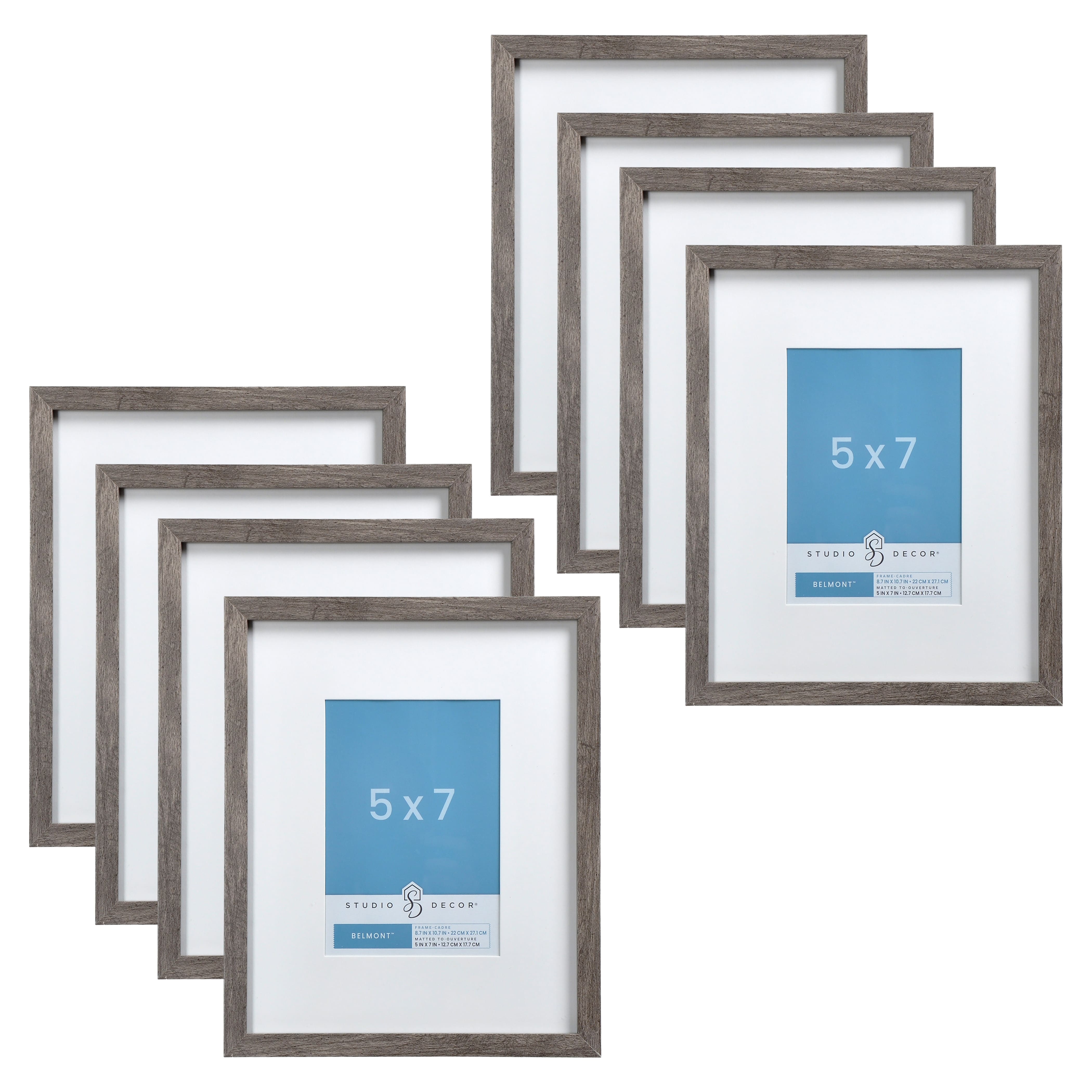 8 Pack: Narrow Belmont Frame with Mat by Studio Décor®