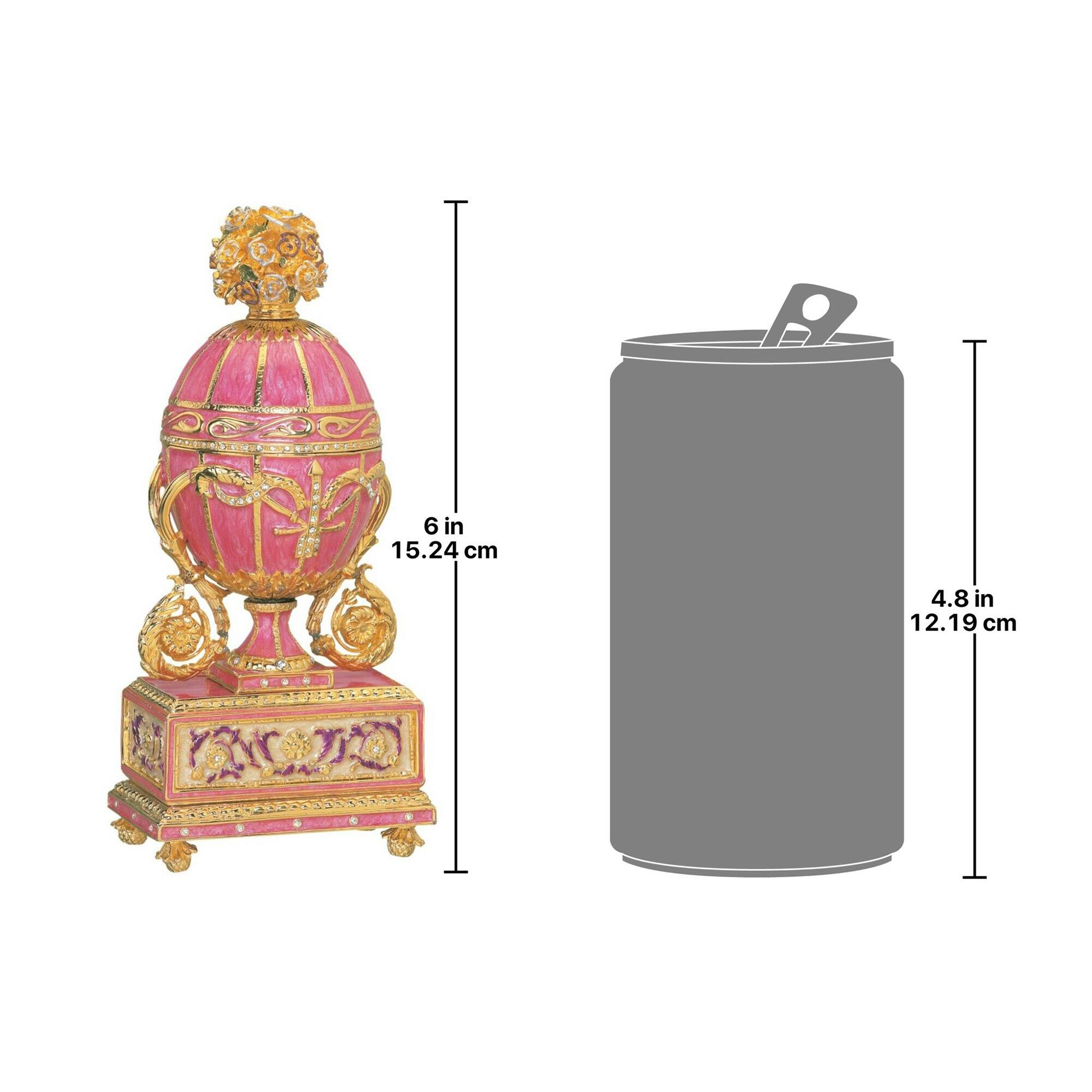 Design Toscano 6" Gold & Pink Katrina's Imperial Enameled Egg