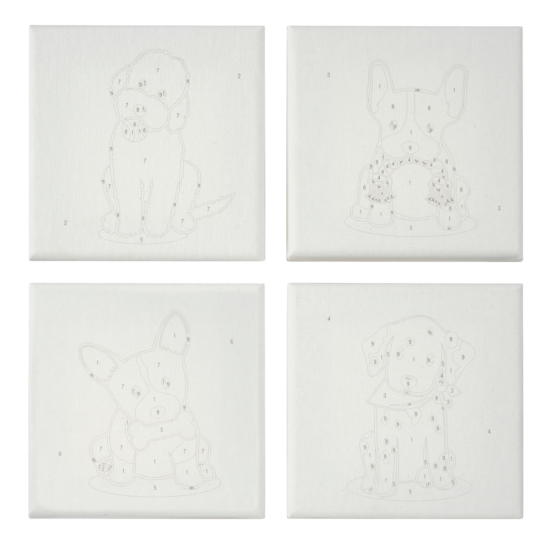 Dogs Paint-by-Number Gallery Mini Kit by Artist's Loft®
