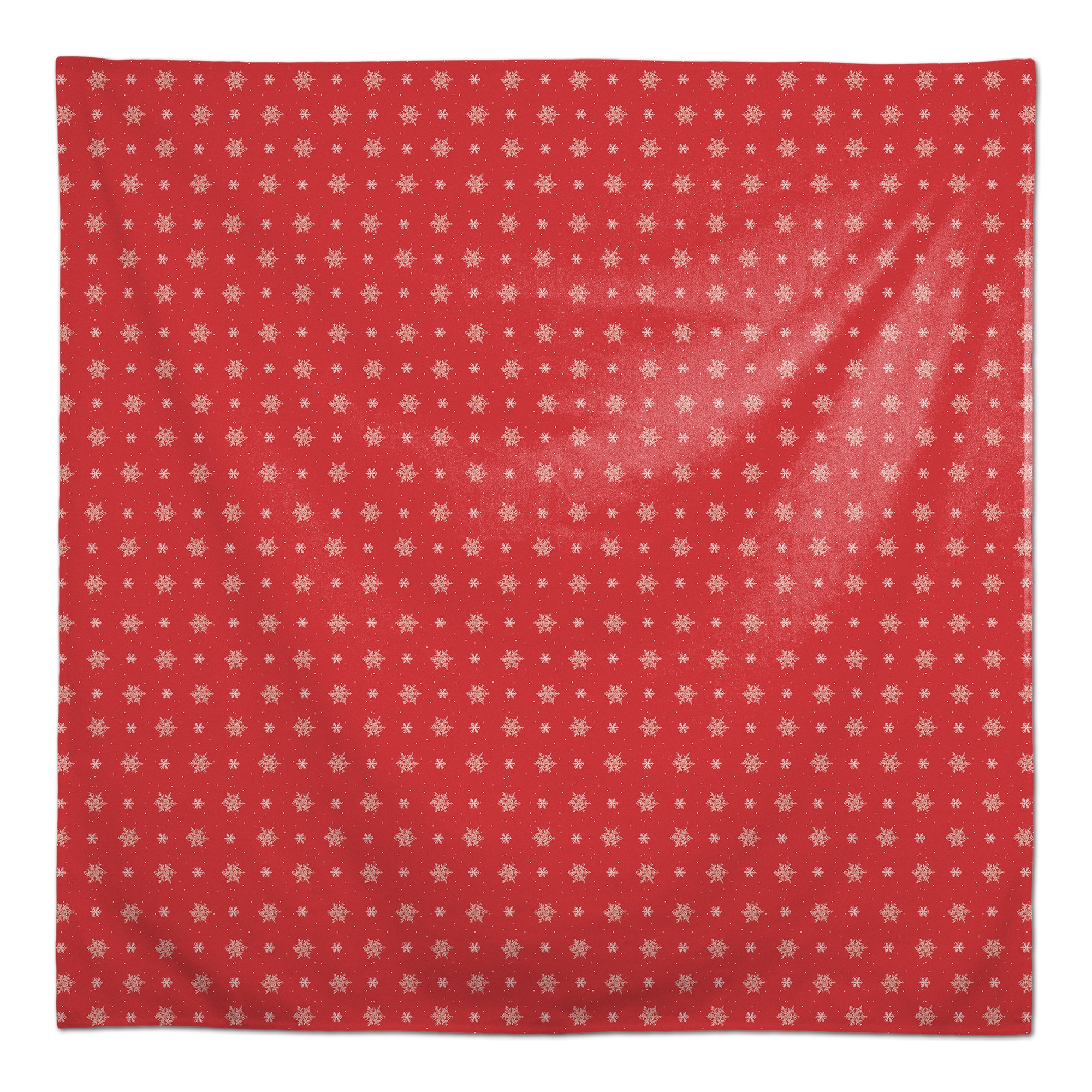 58" Red Snowflake Pattern Tablecloth