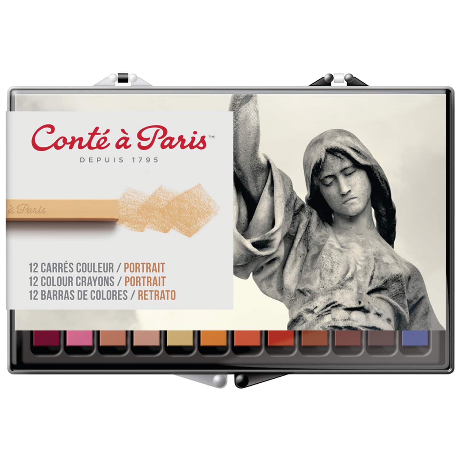 Conté à Paris™ Portrait 12 Color Pastel Crayon Set