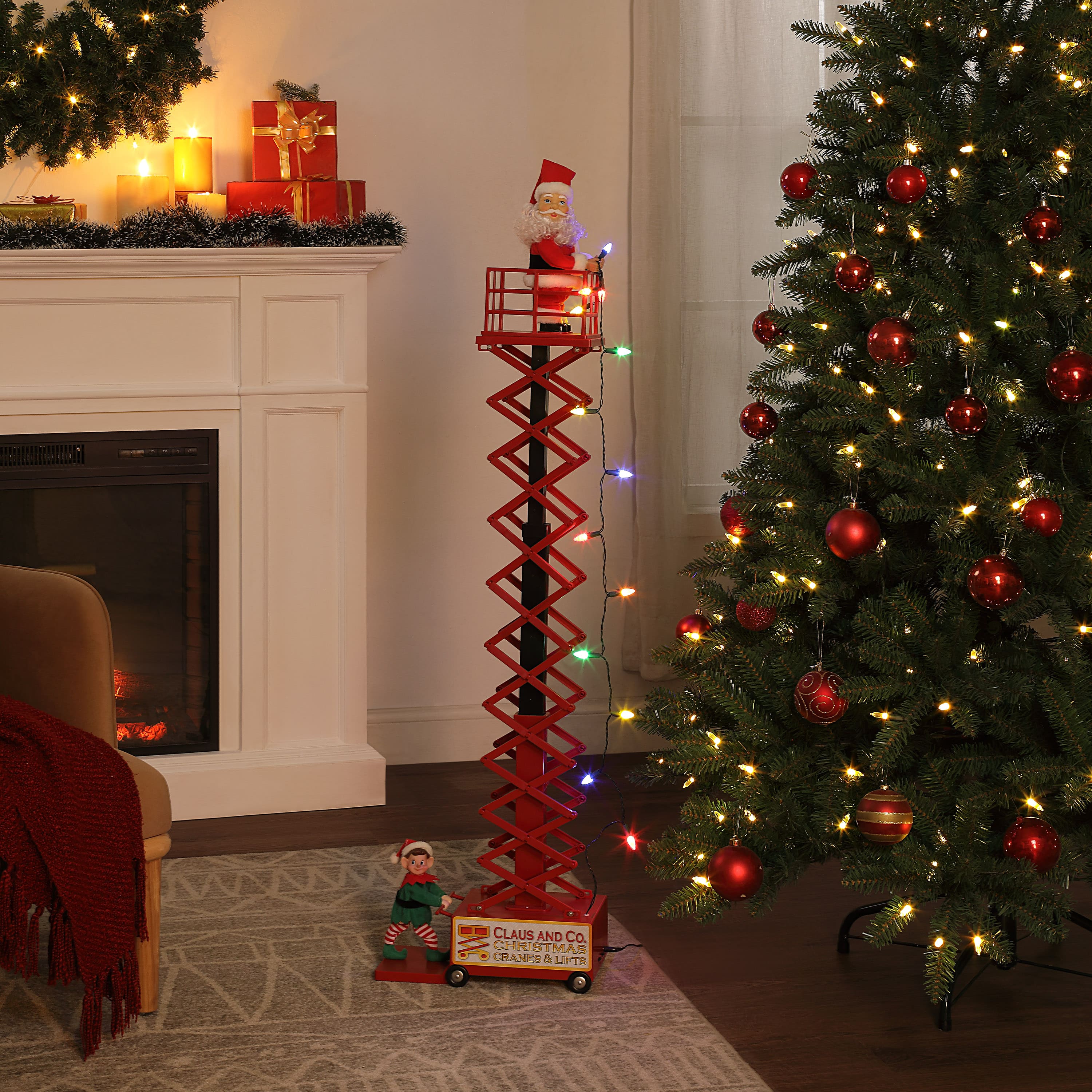 4ft. Animated &#x26; Musical Santa&#x27;s Lift