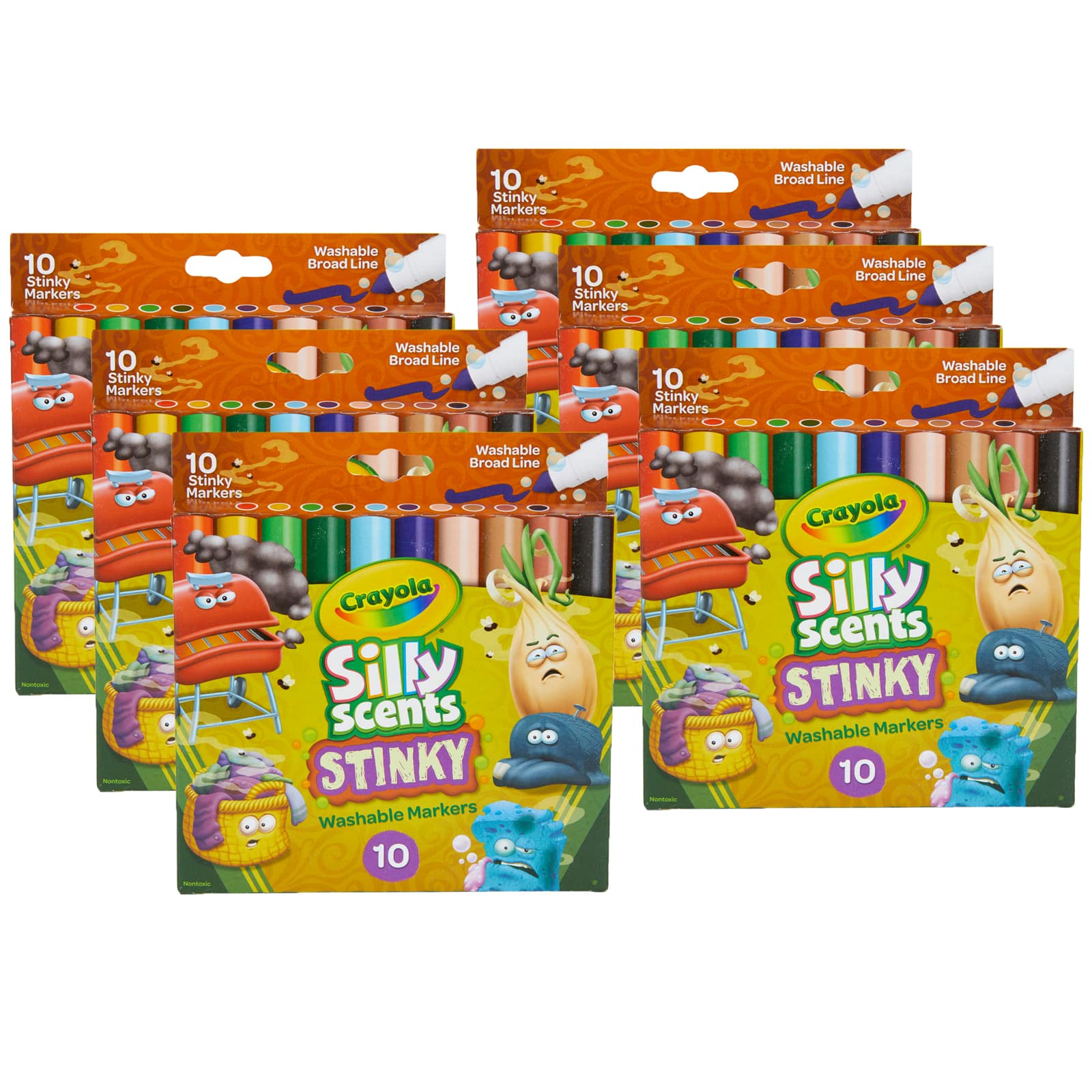 Crayola® Silly Scents Stinky Washable Broad Line Markers, 6 Packs