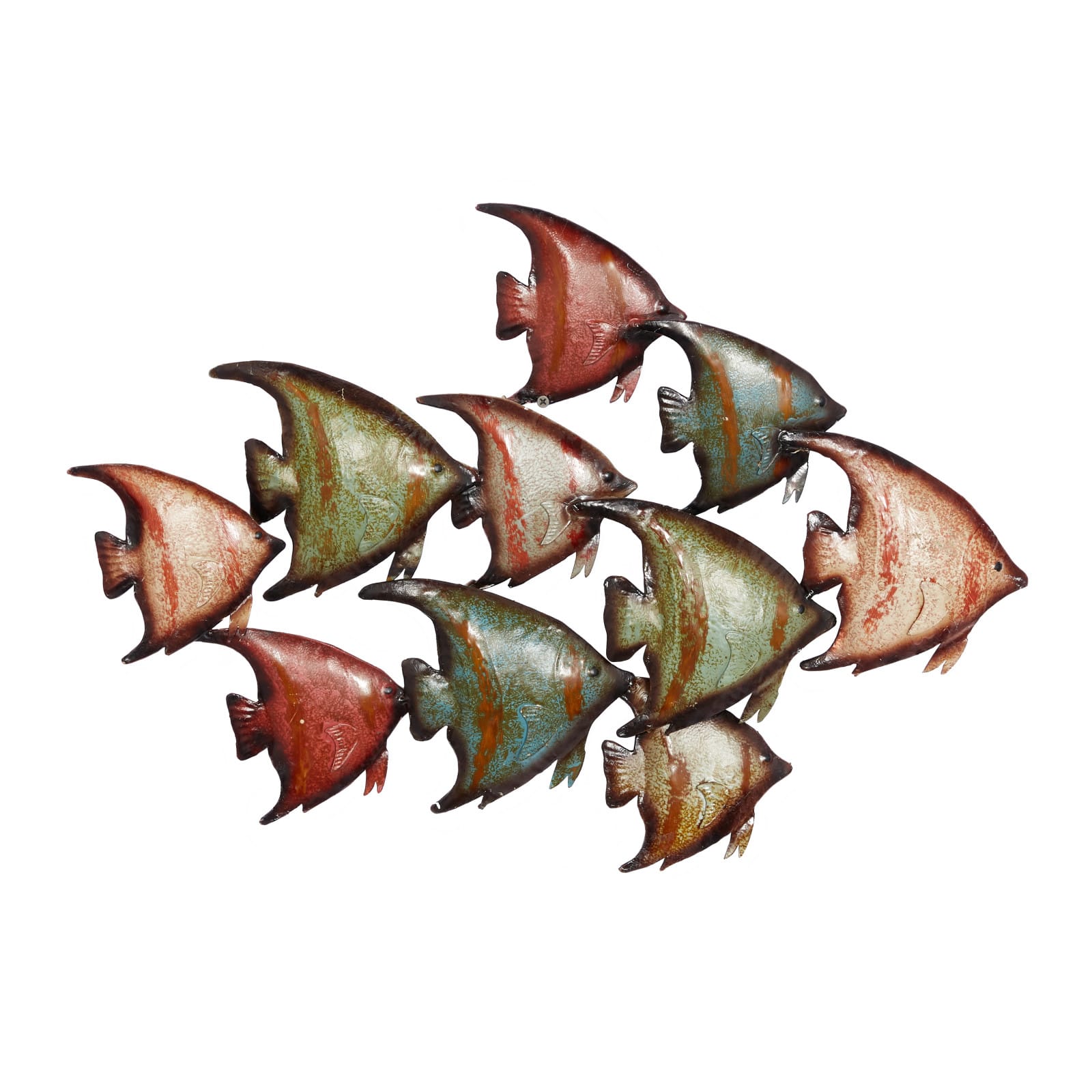 Multicolor Metal Coastal Fish Wall D&#xE9;cor