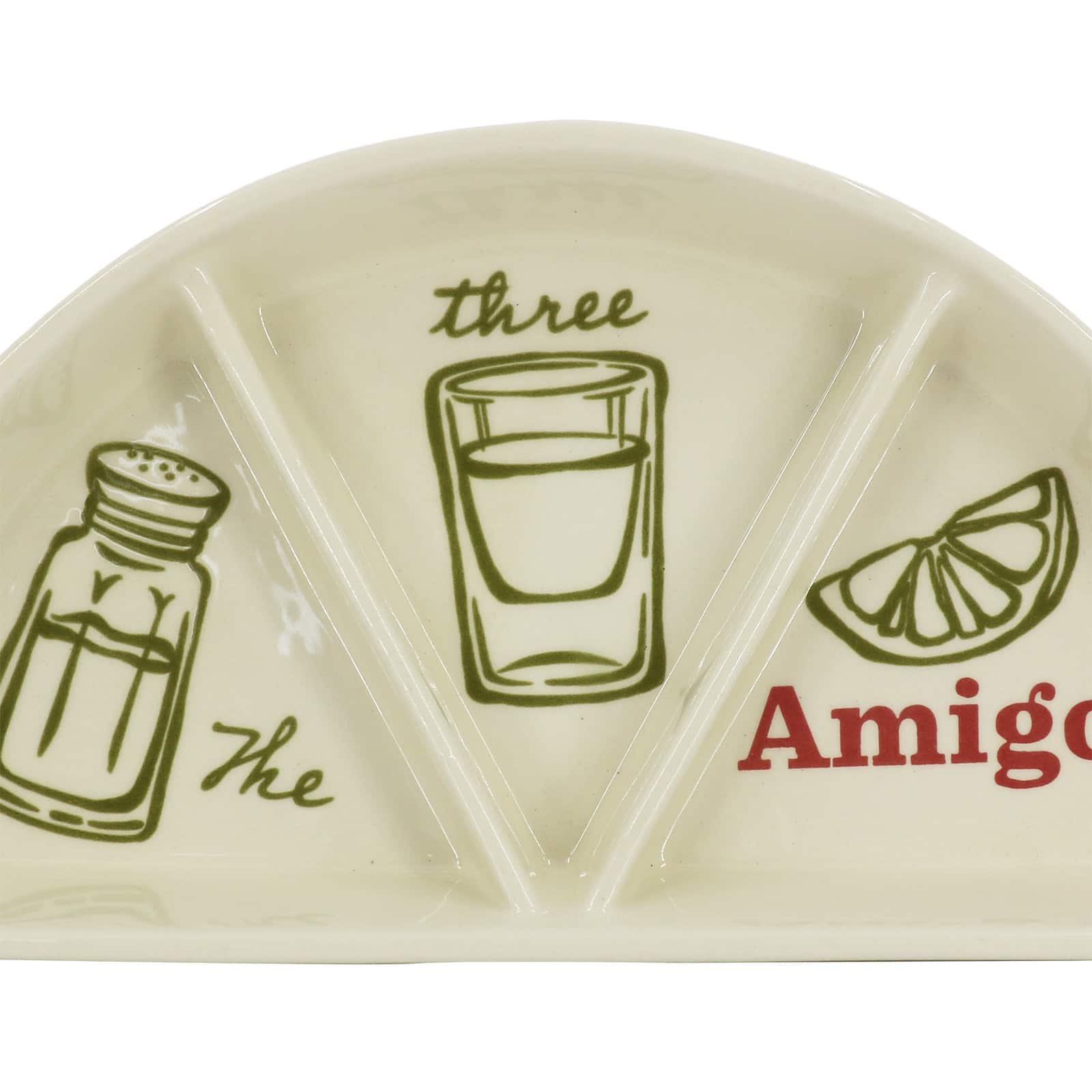 11.75&#x22; The Three Amigos Ceramic Tray by Ashland&#xAE;