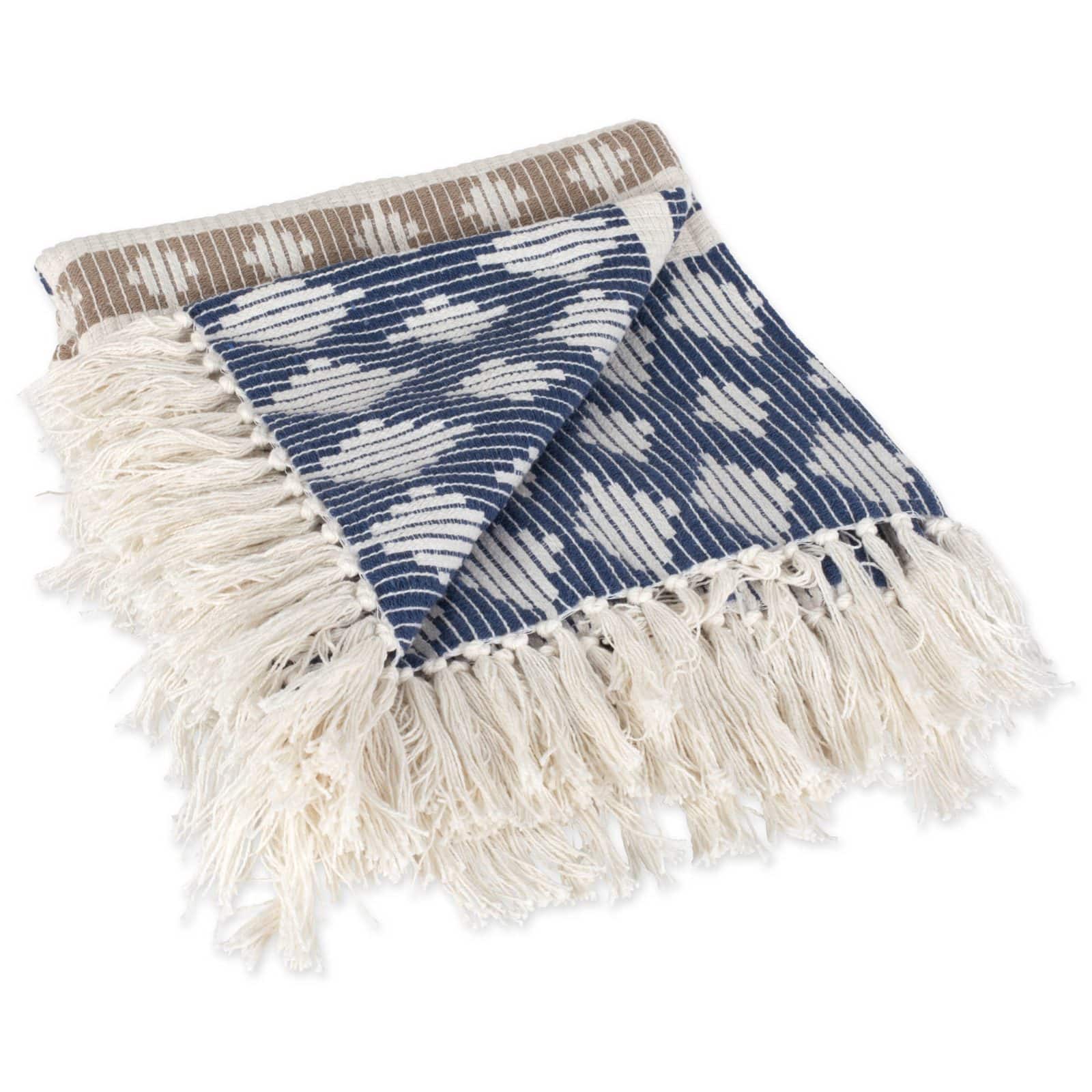 DII® French Blue & Stone Colby Southwest Throw