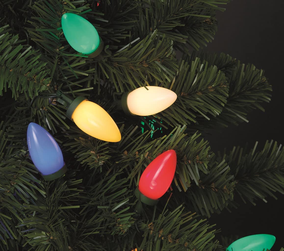 4ft. Pre-Lit Lakewood Spruce Artifical Christmas Tree, C7 Multicolor LED Lights by Ashland&#xAE;