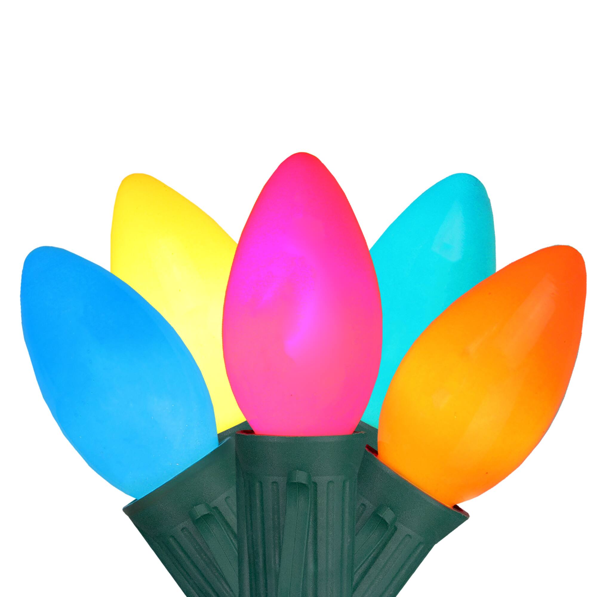 25ct. Opaque Vibrant Multicolor LED C9 Christmas String Lights