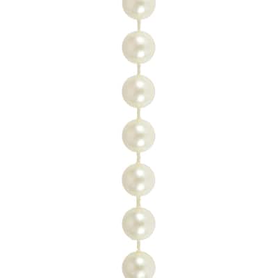 10mm Ivory Round Plastic Pearl Bead Garland, 50ft. by Bead Landing™ image