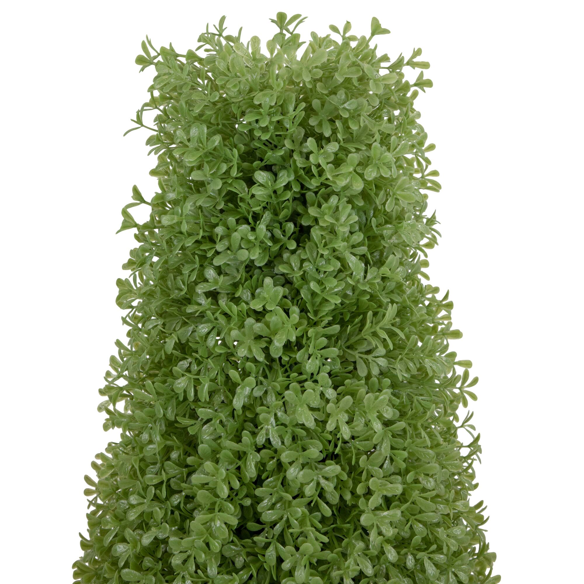 3ft. Unlit Artificial Boxwood Cone Topiary Tree with Round Pot