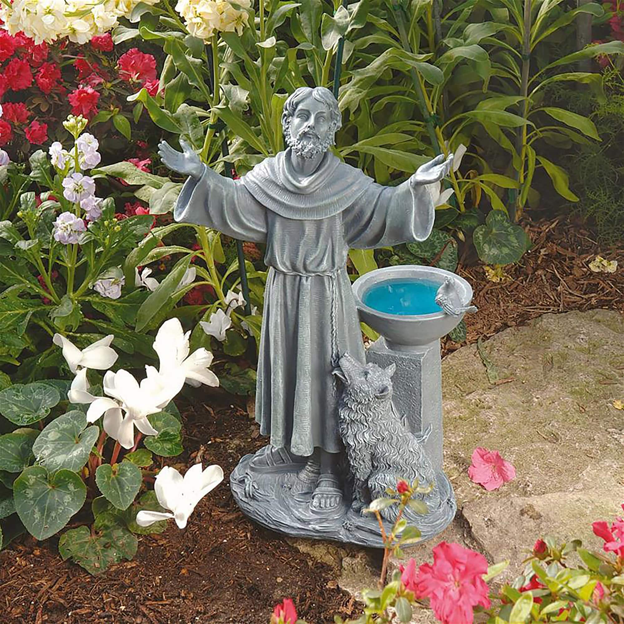 Design Toscano 19&#x22; St. Francis&#x27;s Garden Blessing Sculpture
