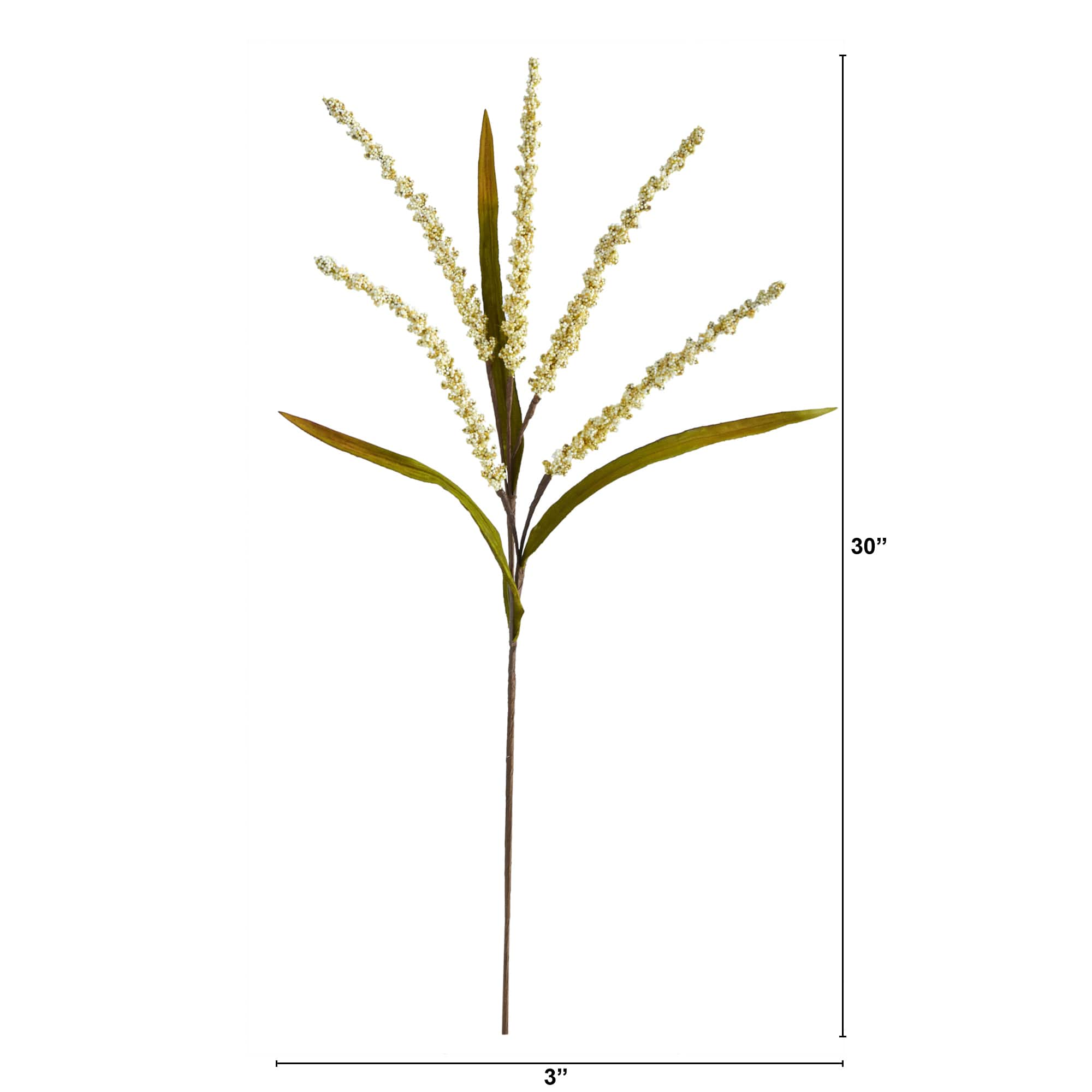 30&#x22; Cream Wheat Harvest Spray, 12ct.