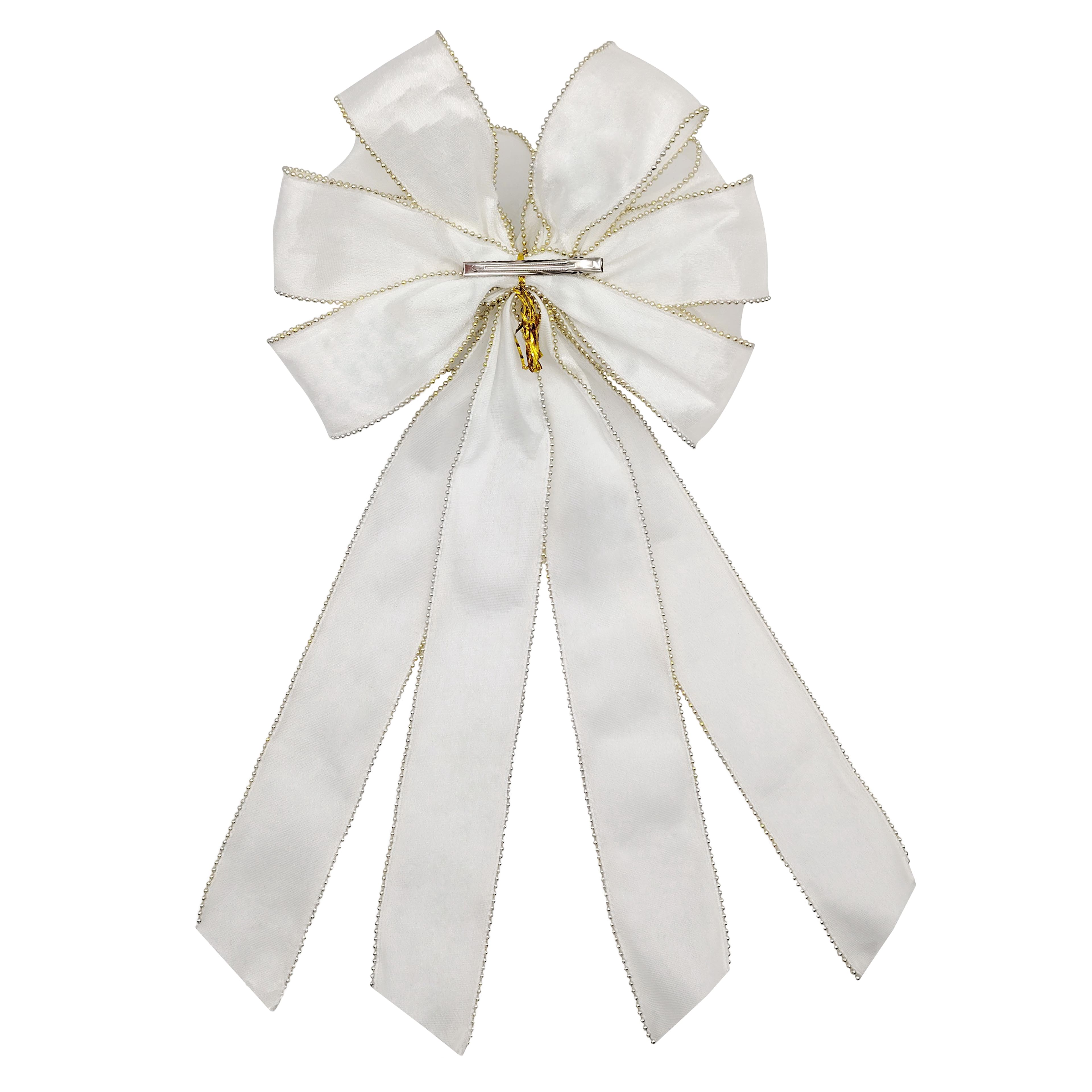 20.5&#x22; Cream Shimmer Tree Bow by Celebrate It&#xAE;