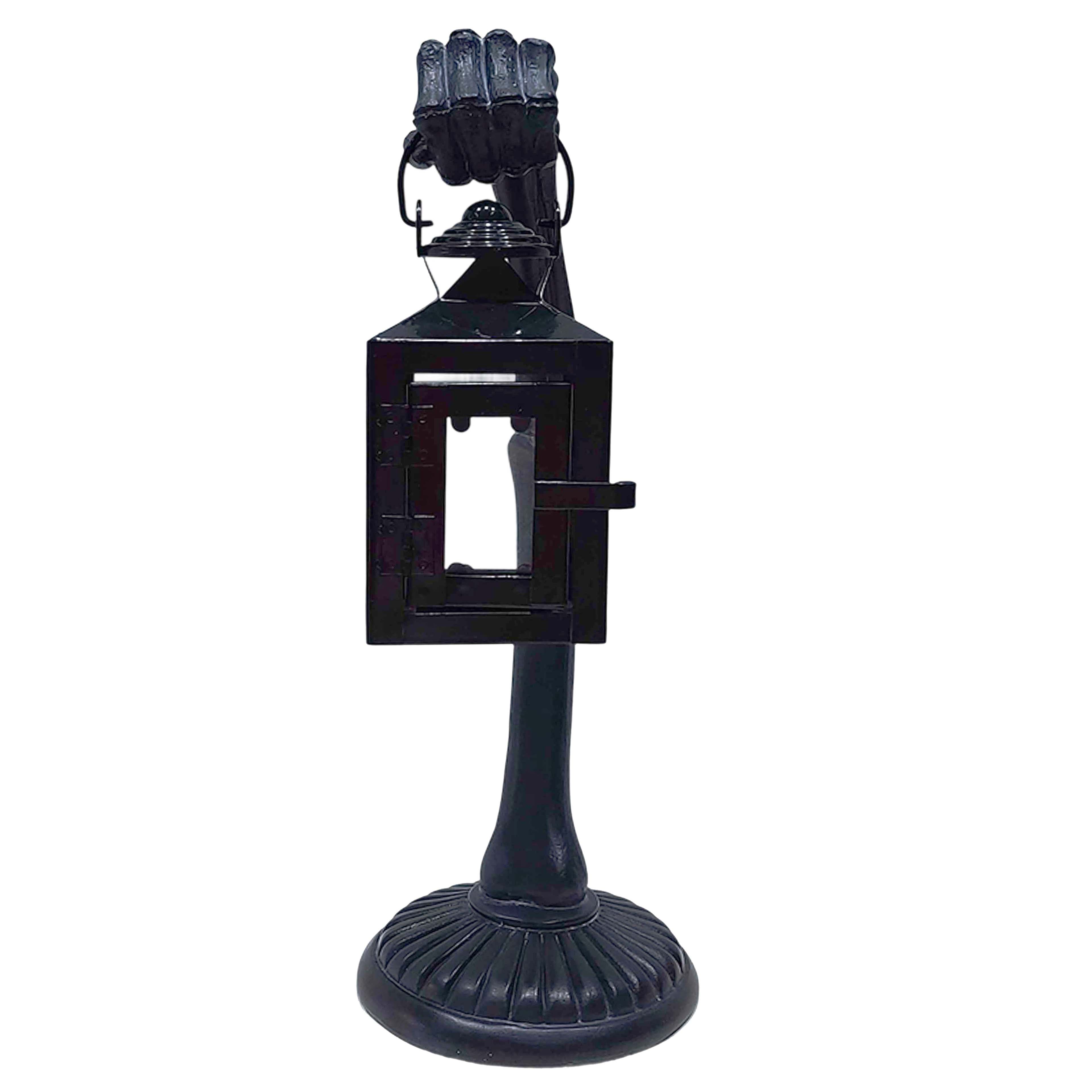 13&#x22; Black Arm with Lantern Tealight Candle Holder by Ashland&#xAE;
