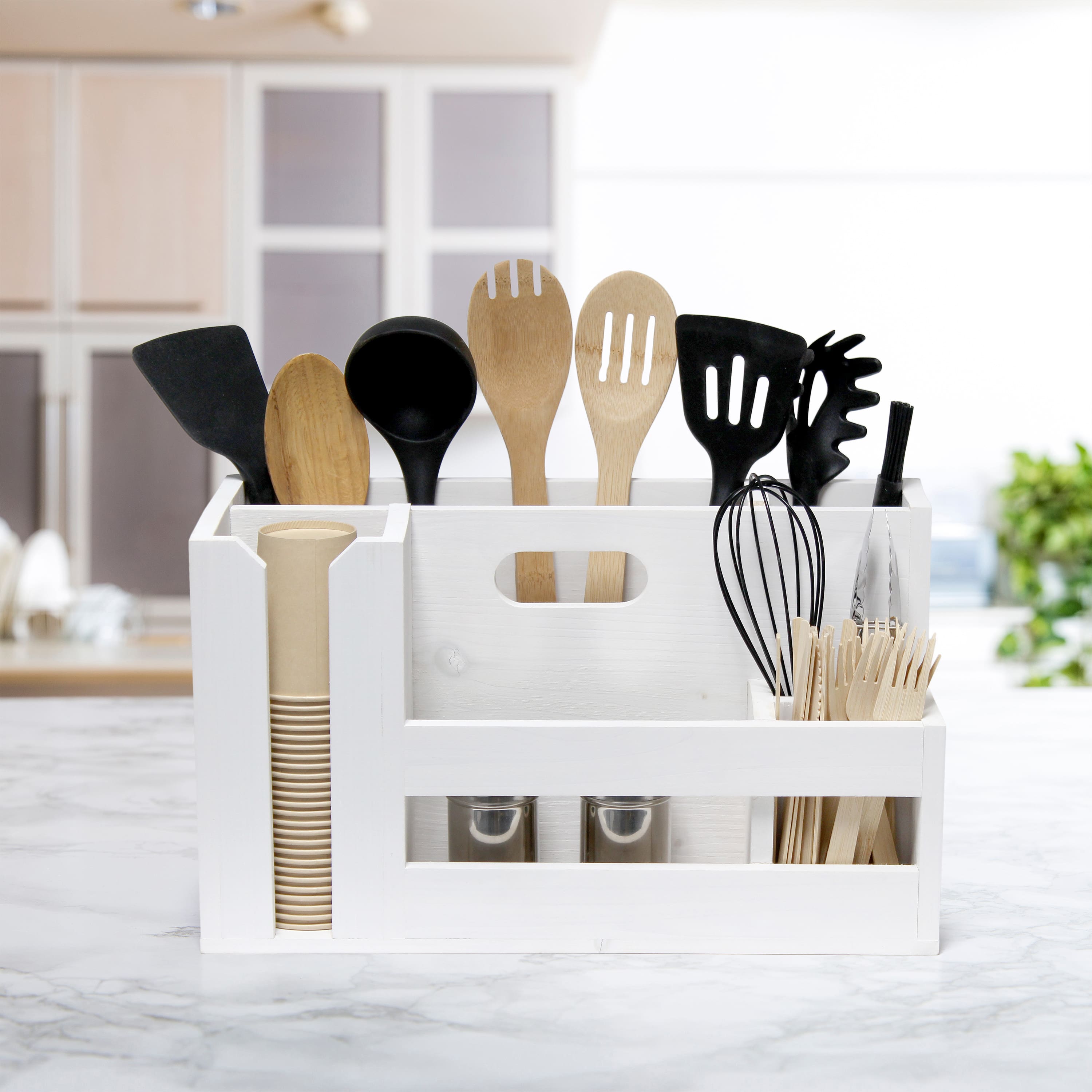 Elegant Designs Wood Caddy Organizer