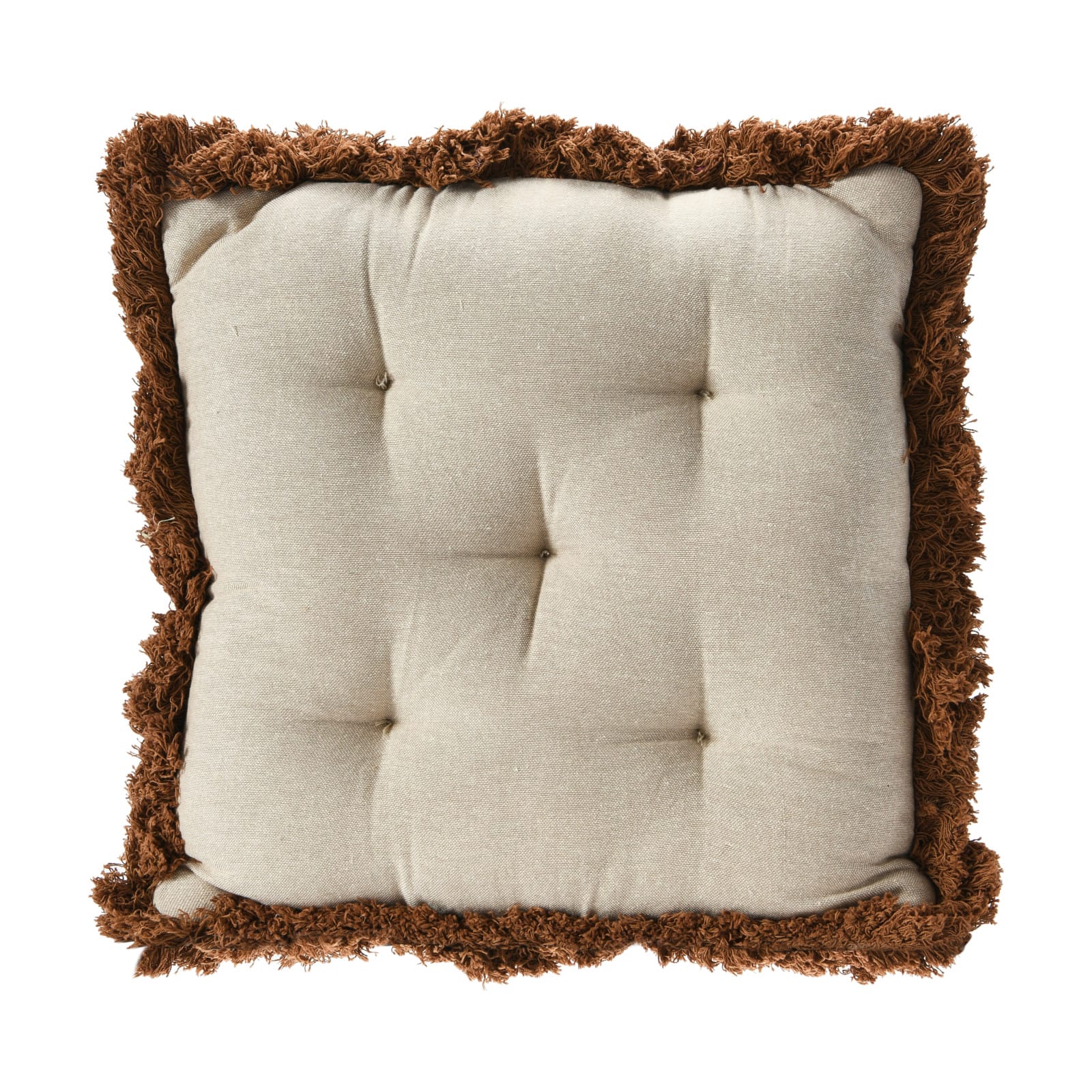 Hello Honey® Neutral Houndstooth Throw Pillow with Fringe