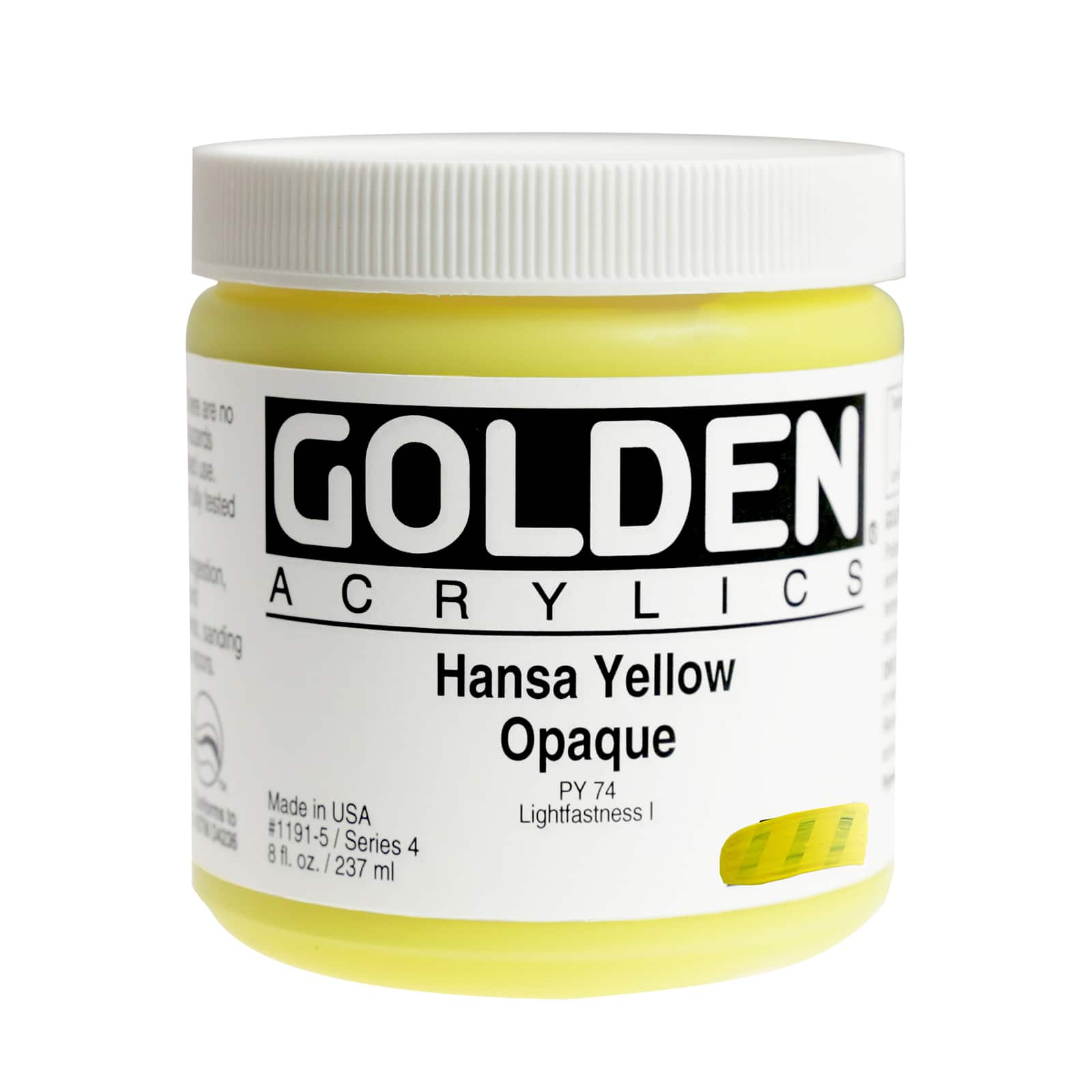 Golden Heavy Body Acrylic Paint, 8 oz in Hansa Yellow Opaque - D022180S - Art and Craft Paint Shop for the Golden Heavy Body Acrylic Paint, 8oz. sku D022180S