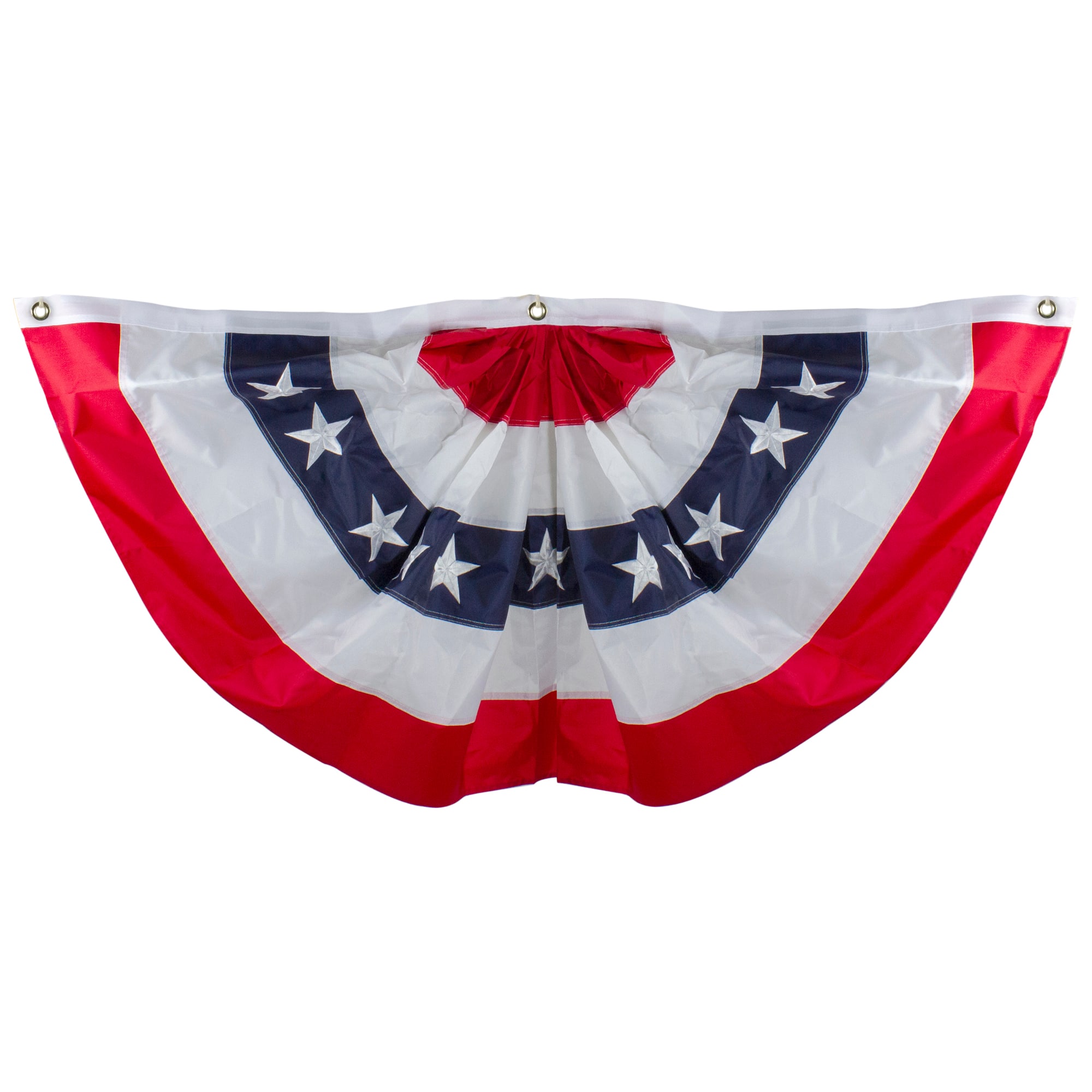 Patriotic Americana Pleated Bunting Flag, 24" x 48"