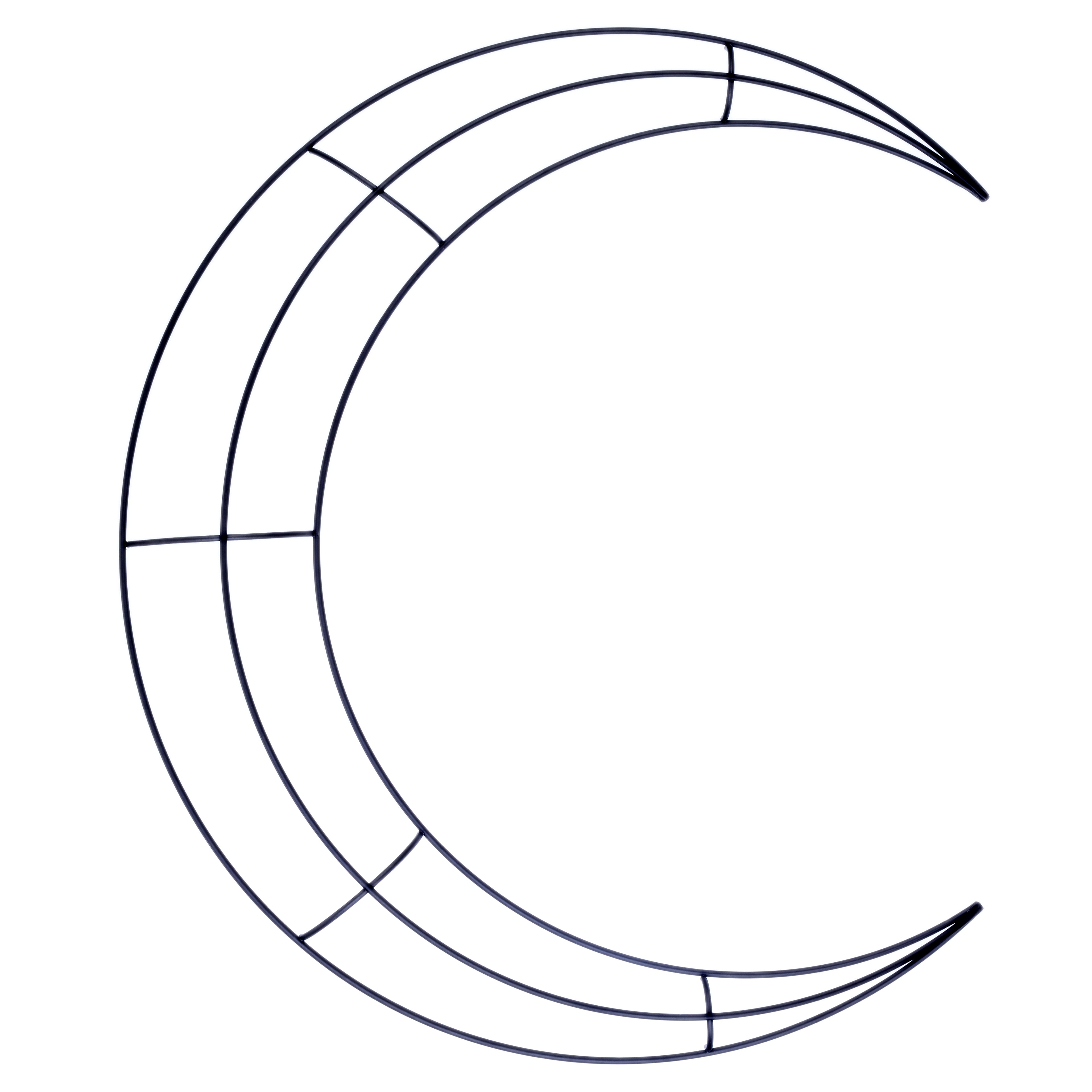 16&#x22; Black Moon Wreath Form by Ashland&#xAE;