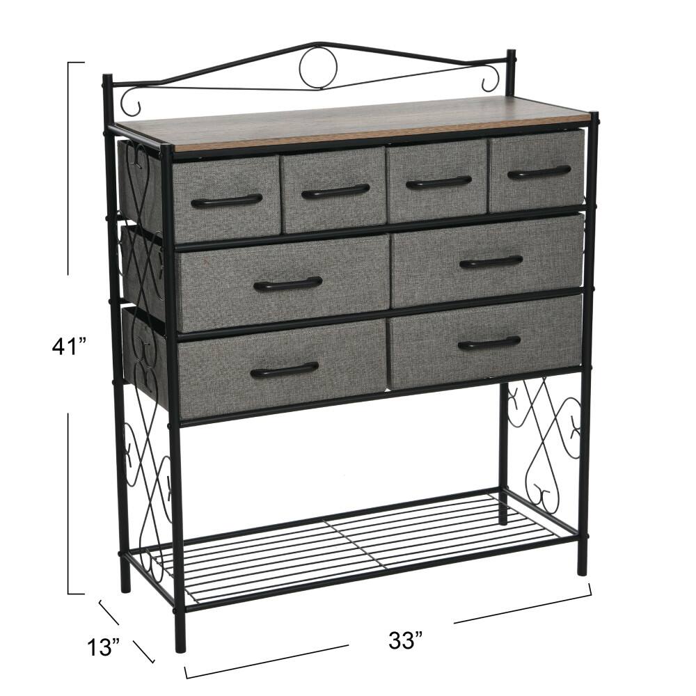 Household Essentials Victoria 8-Drawer Dresser with Shelf