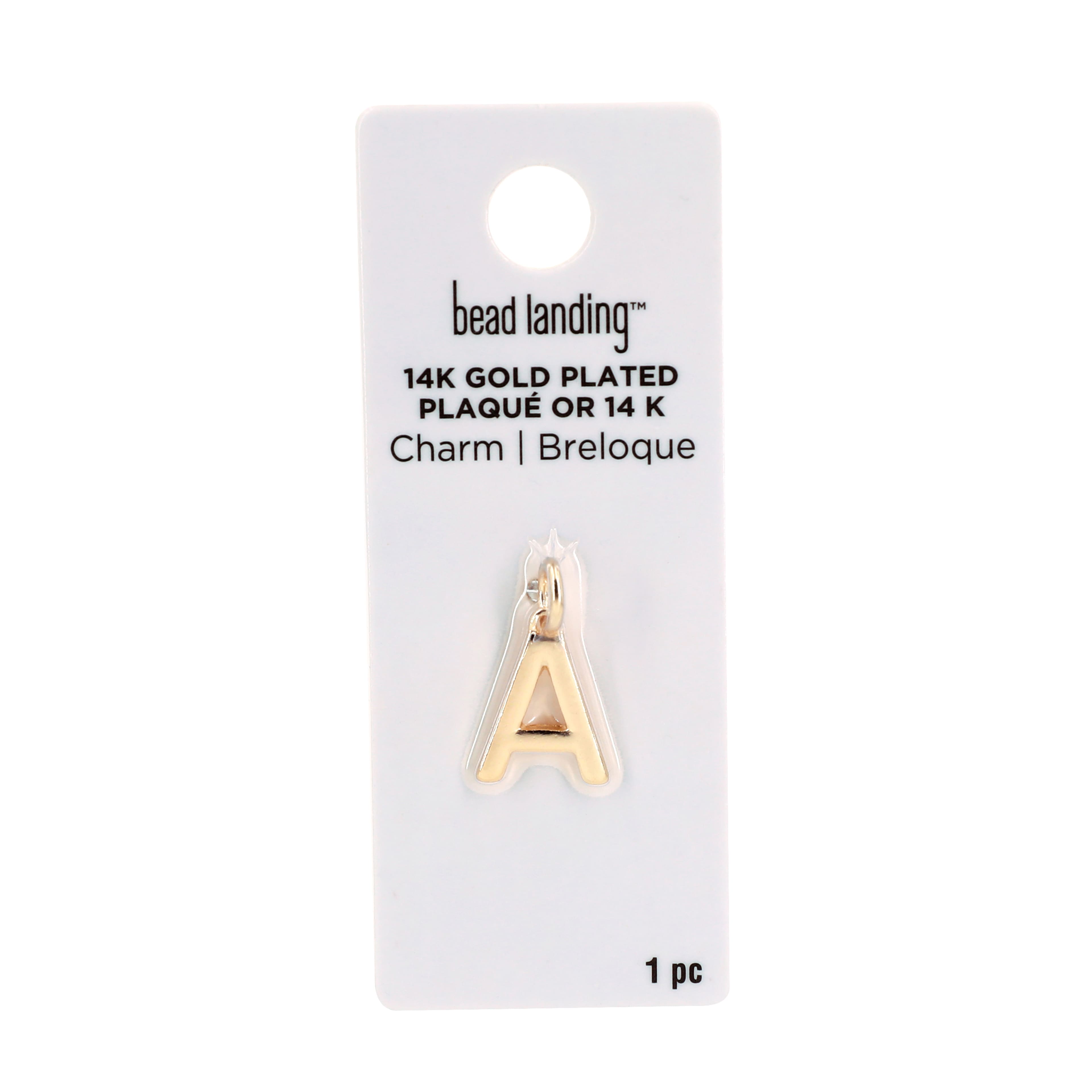 14K Gold Plated Letter Charm by Bead Landing&#x2122;