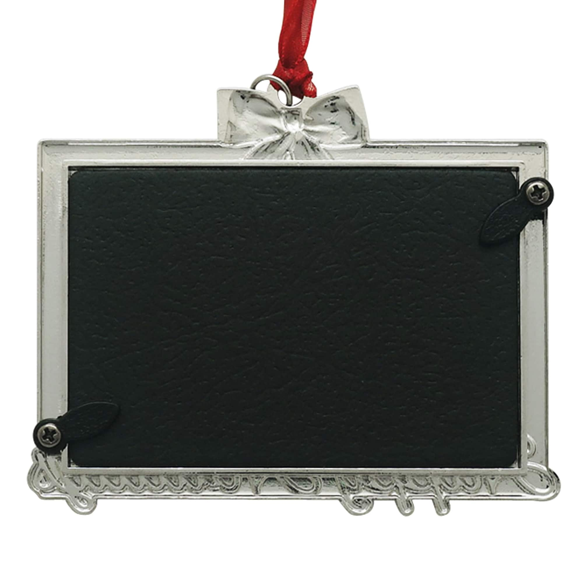 2&#x22; x 3&#x22; Silver with Red Bow 2024 Ornament Frame by Studio D&#xE9;cor&#xAE;