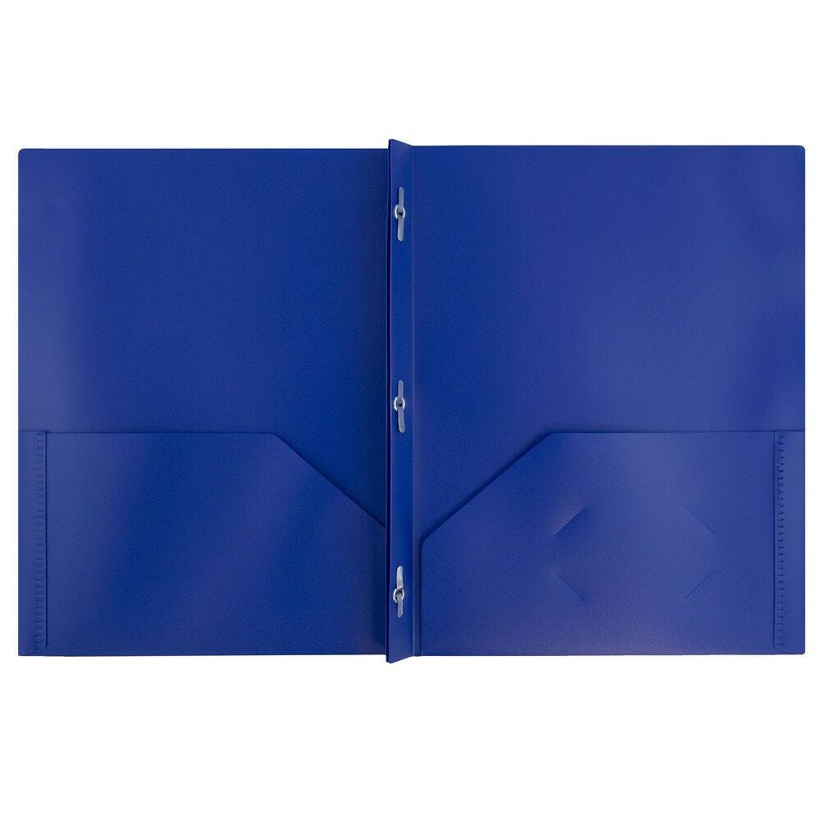 JAM Paper Plastic 2 Pocket POP Folders with Clasps, 12ct.